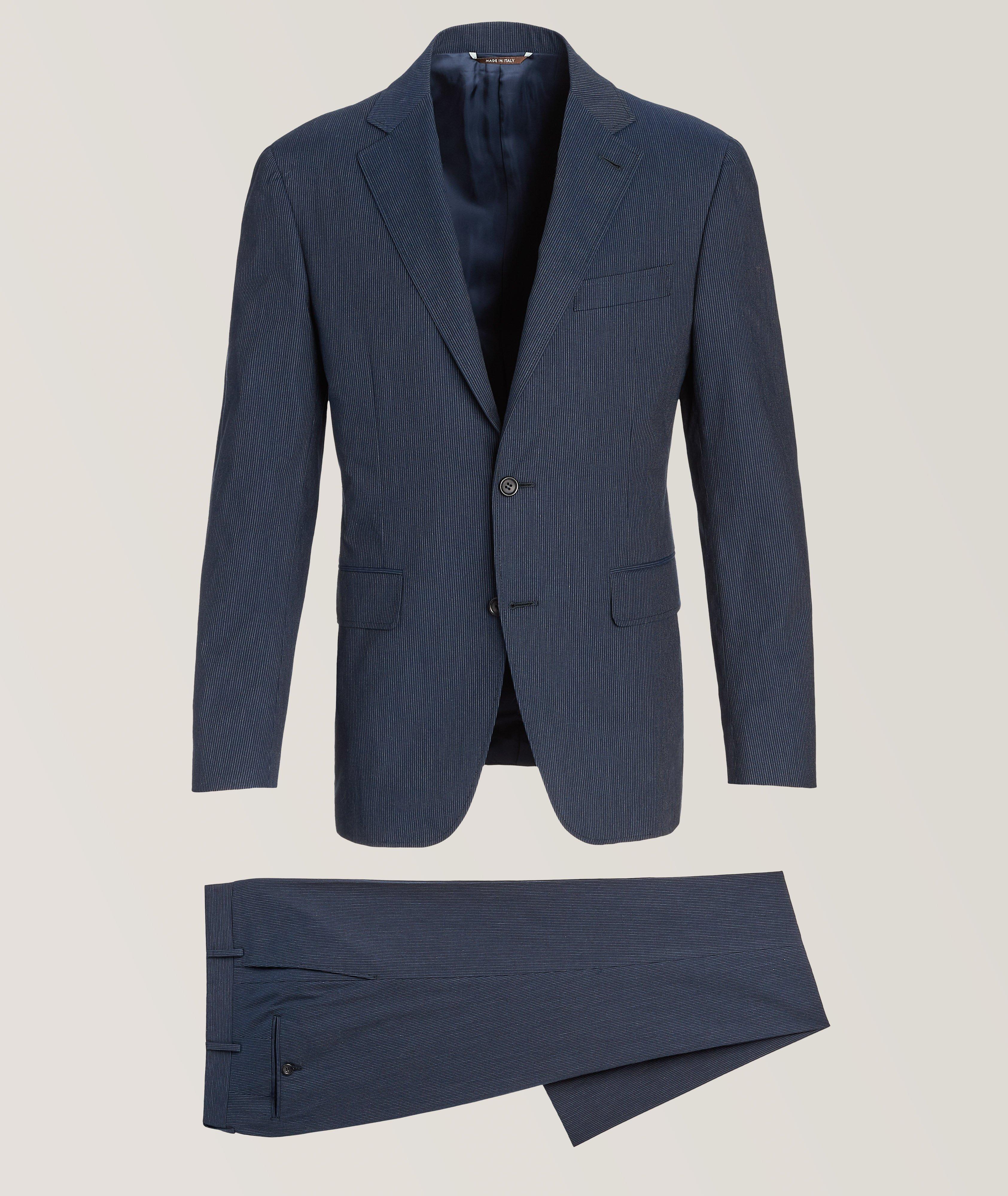 Kei Pinstripe Stretch-Cotton Suit image 0