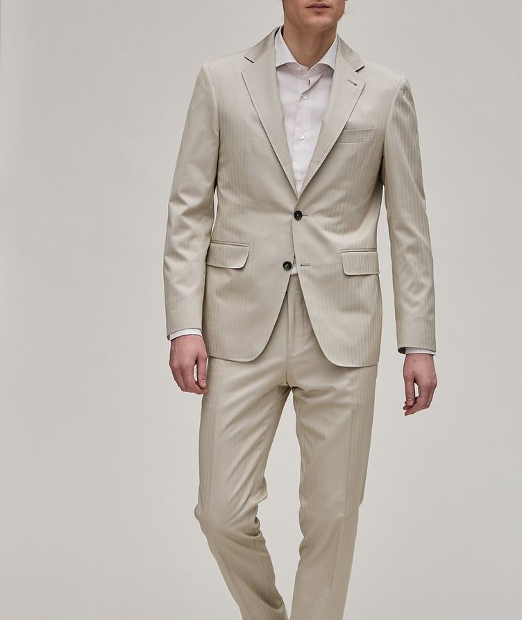 Kei Tonal Herringbone Cotton Suit image 1
