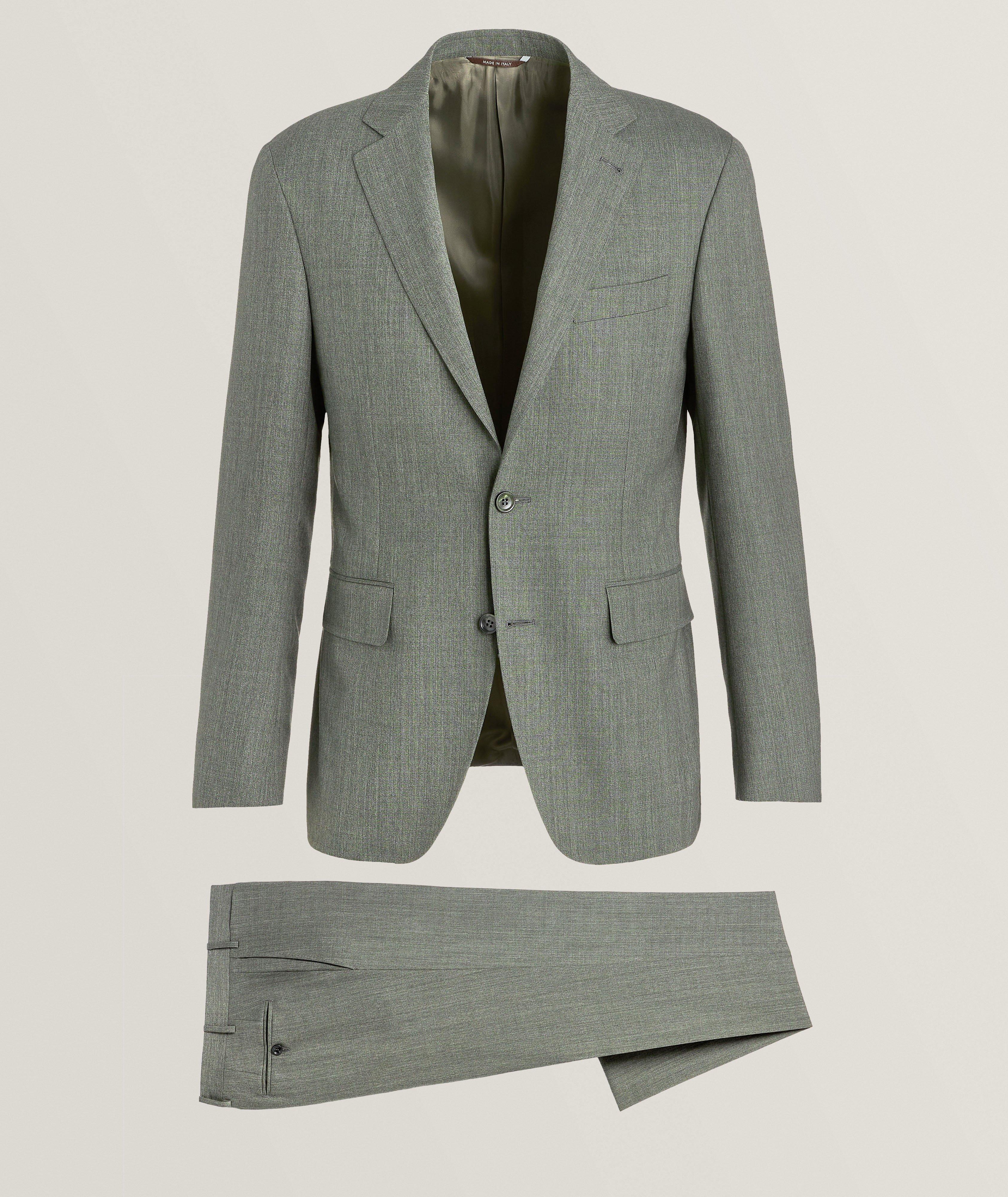 Slim-fit Kei Textured Wool Suit