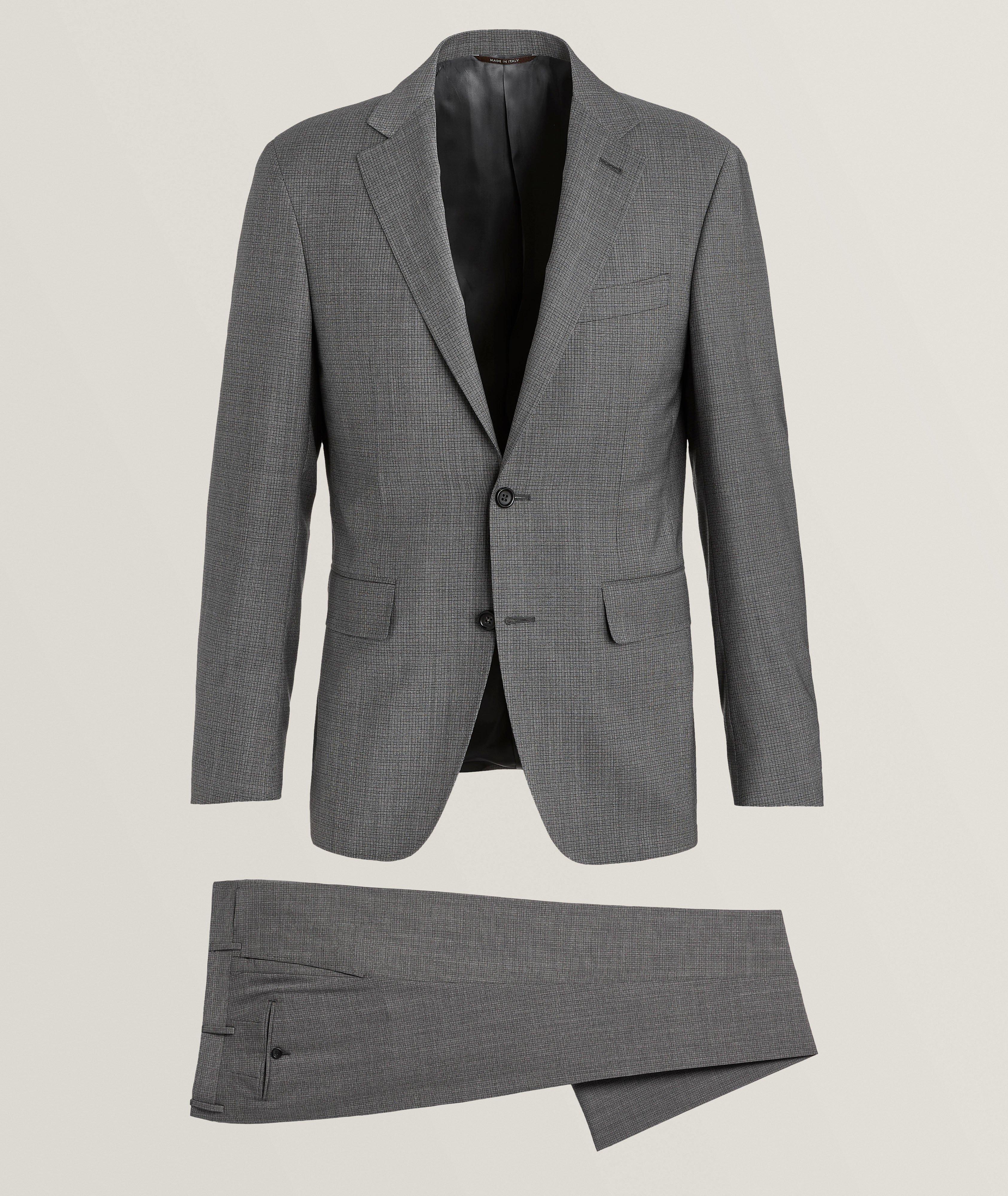 Canali Kei Basket Weave Wool Suit