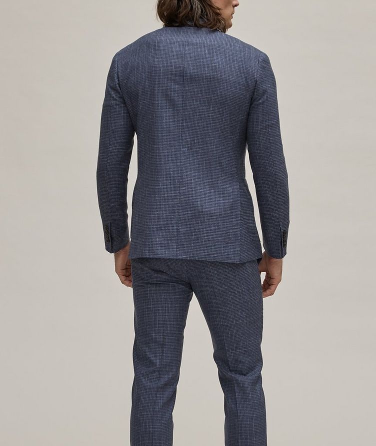 Kei Denim-Effect Miniature Checkered Wool-Blend Suit image 2