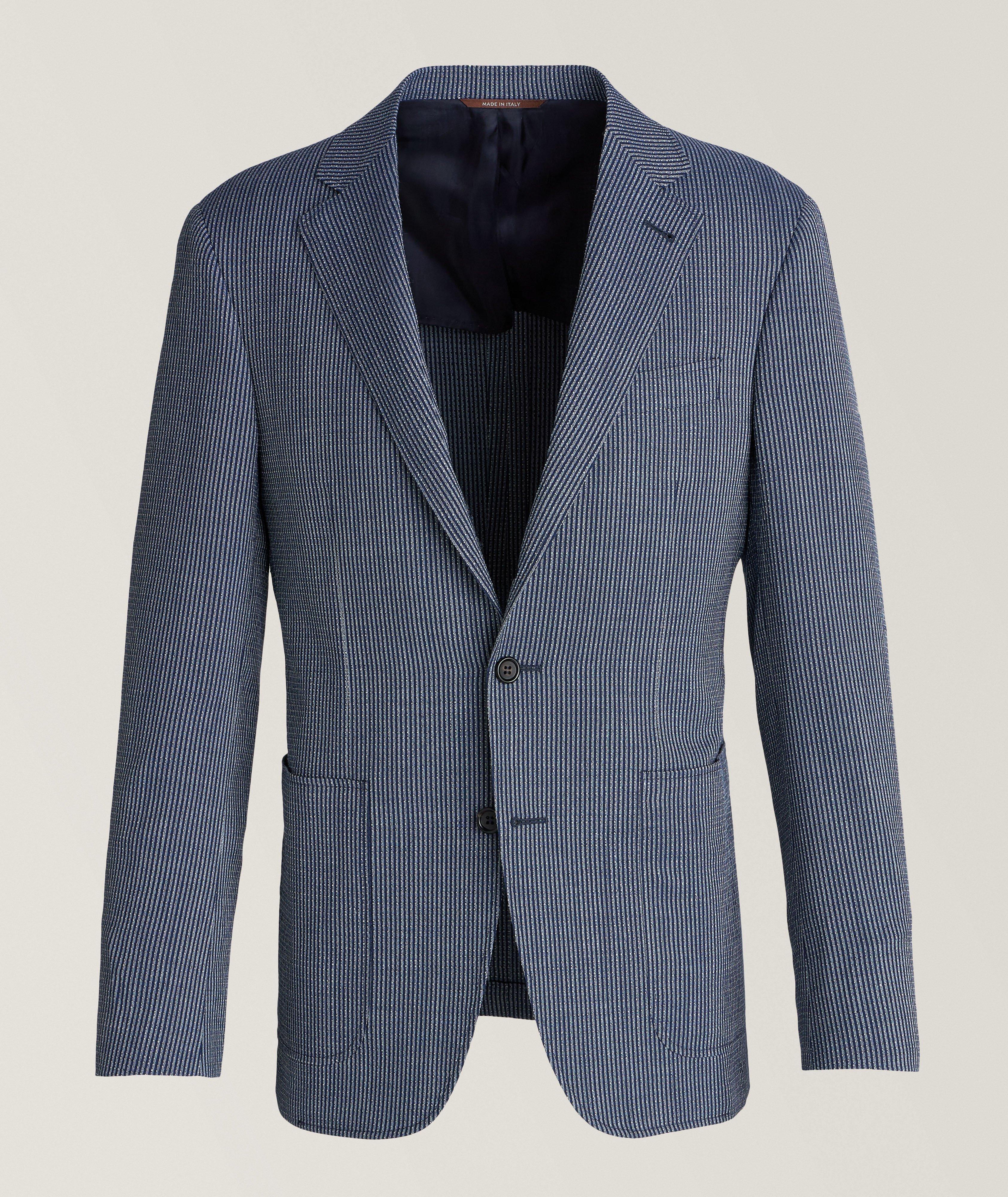 Kei Linear Stretch-Wool & Silk Sport Jacket image 0