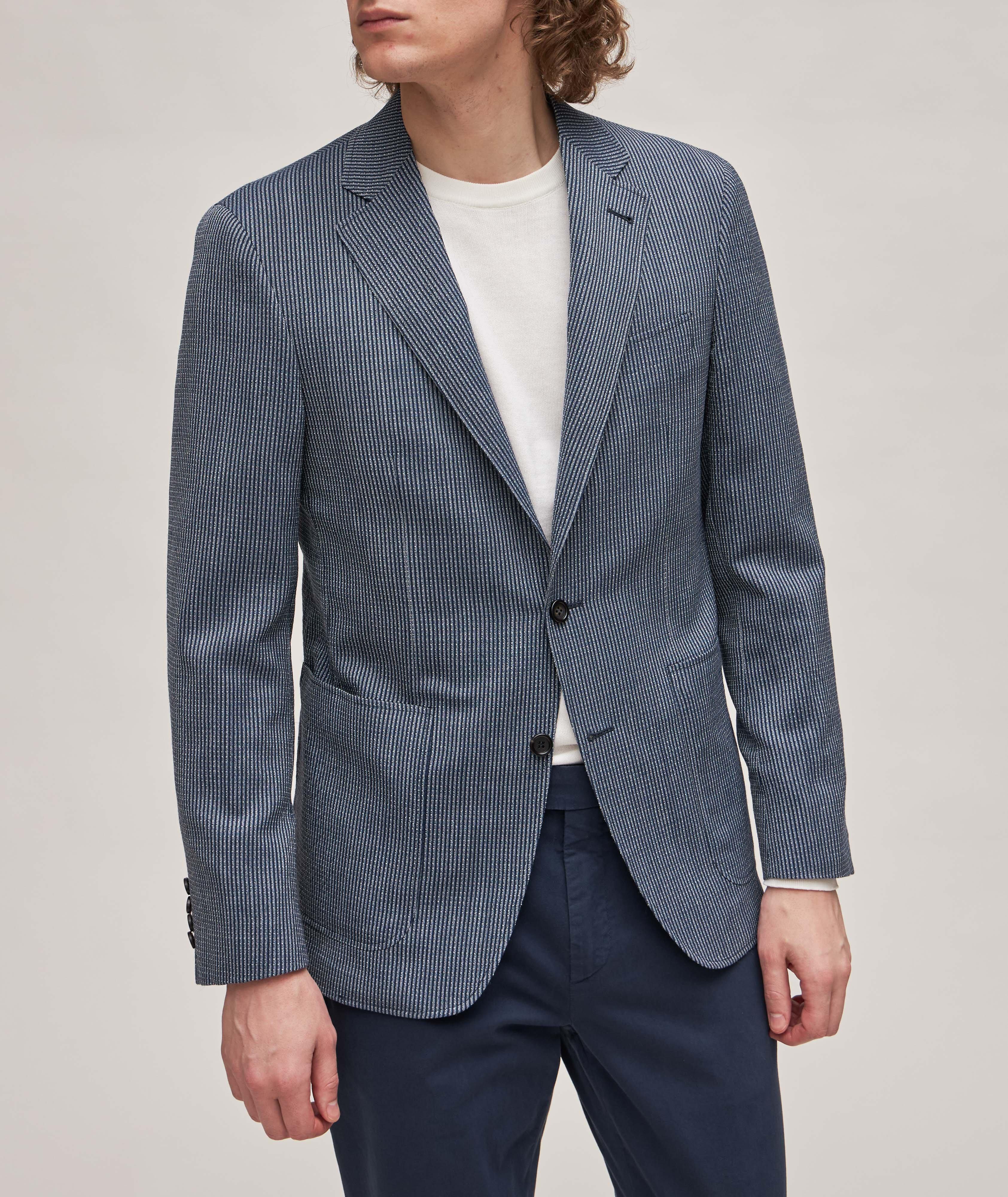 Kei Linear Stretch-Wool & Silk Sport Jacket image 1
