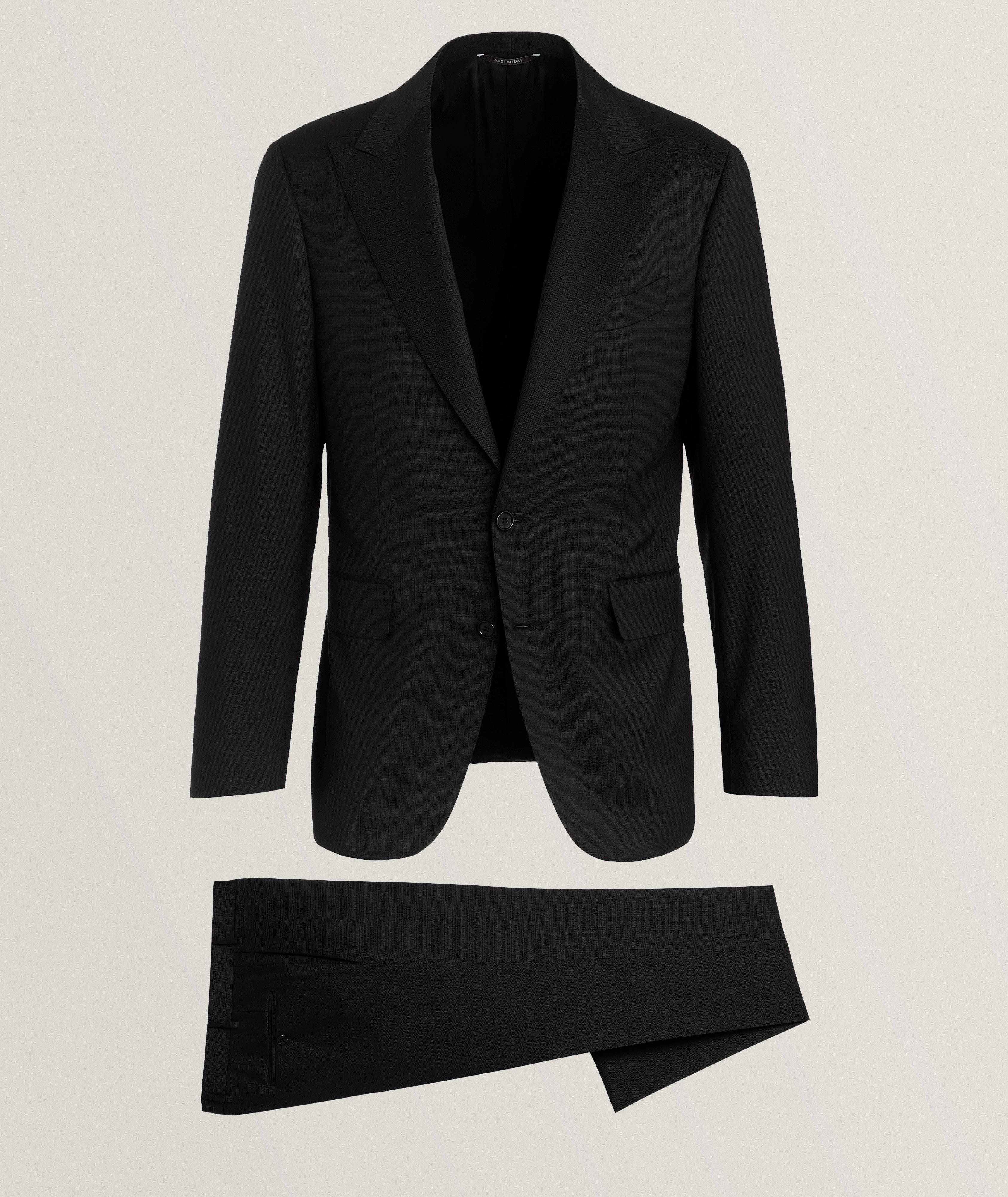 Slim-Fit Textured Wool Suit