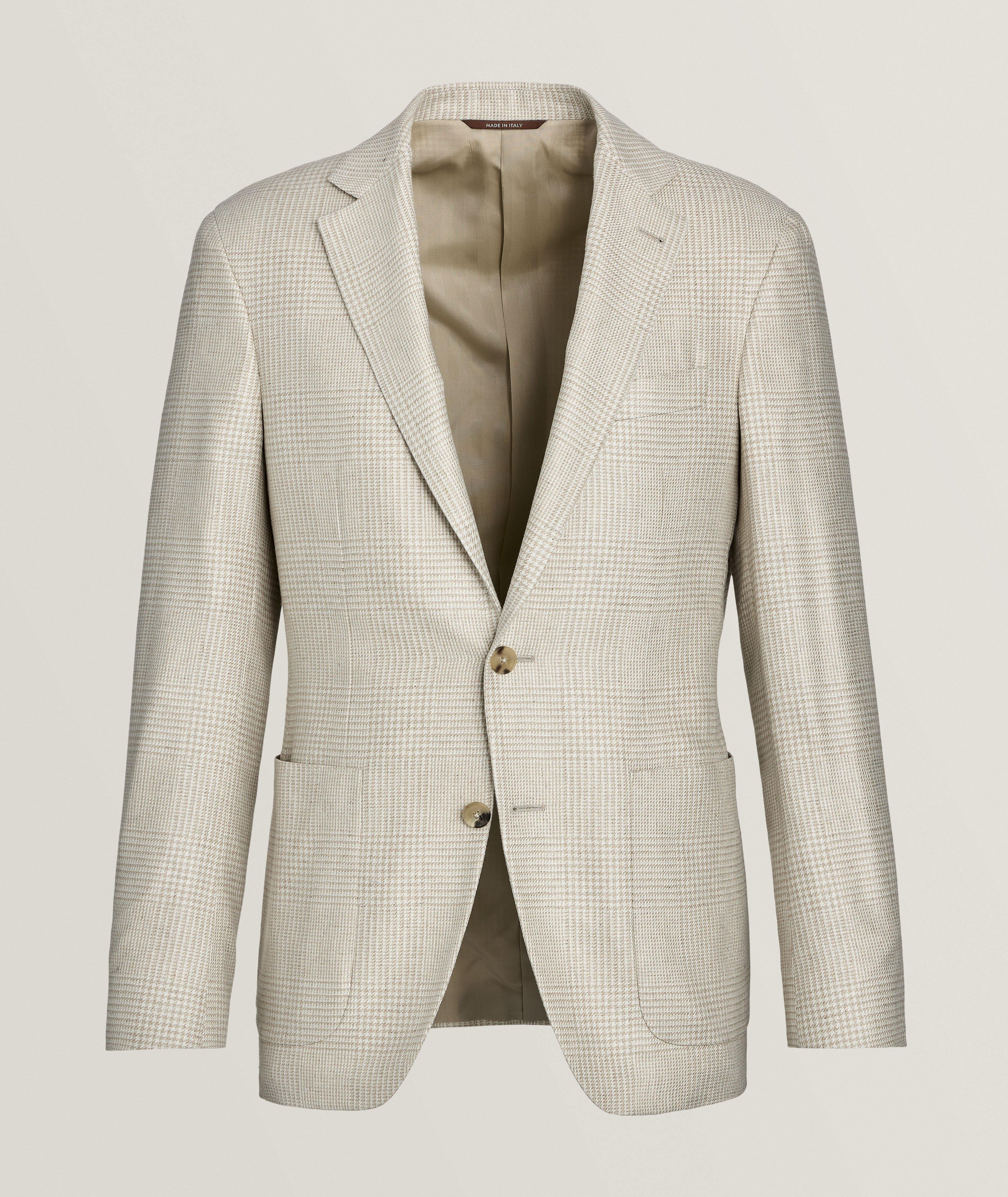 Kei Glen Check Silk Sport Jacket