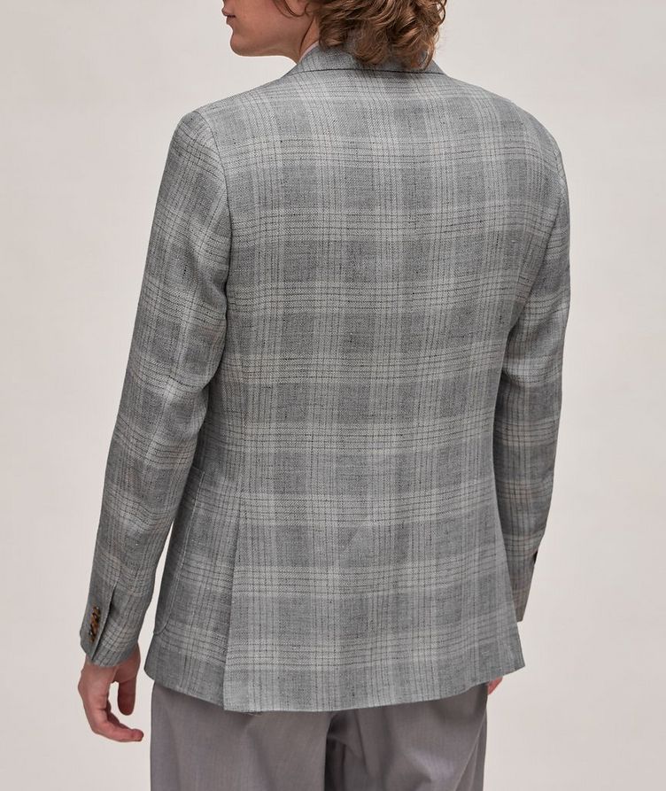 Kei Windowpane Wool, Silk & Linen Sport Jacket image 2