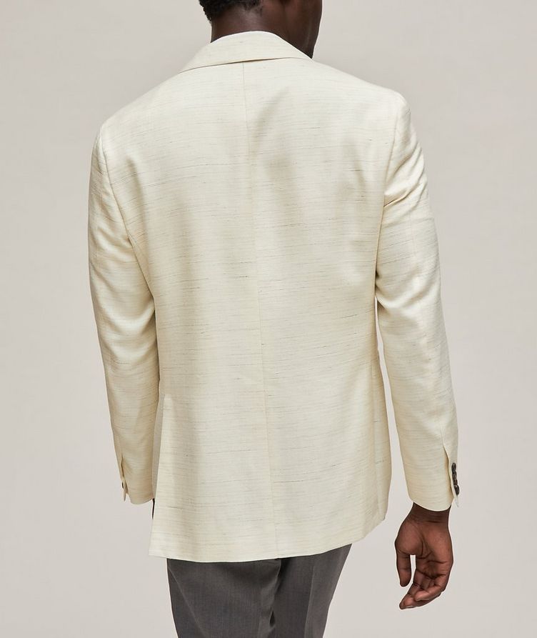 Kei Horizontal Line Wool, Silk & Linen Sport Jacket image 2