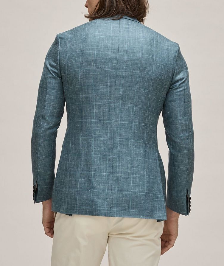 Kei Windowpane Wool, Silk & Linen Sport Jacket image 2