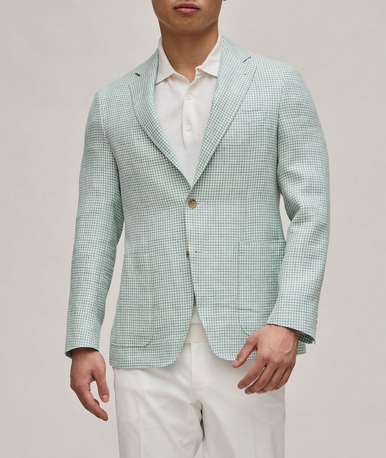 Kei Houndstooth Linen-Wool Sport Jacket image 1