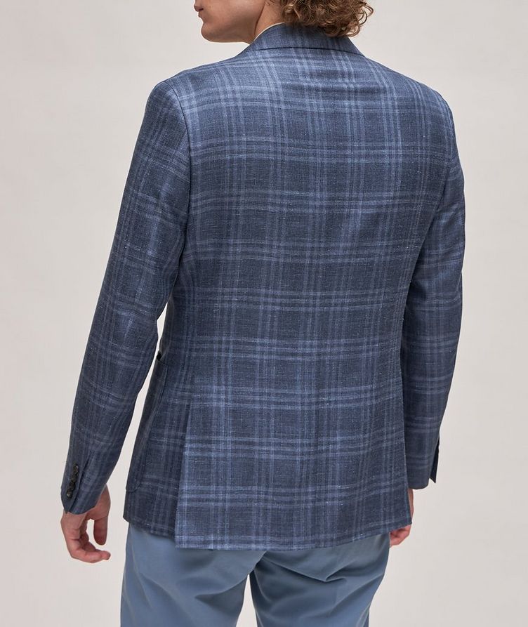Kei Windowpane Wool, Silk, & Linen Sport Jacket image 2