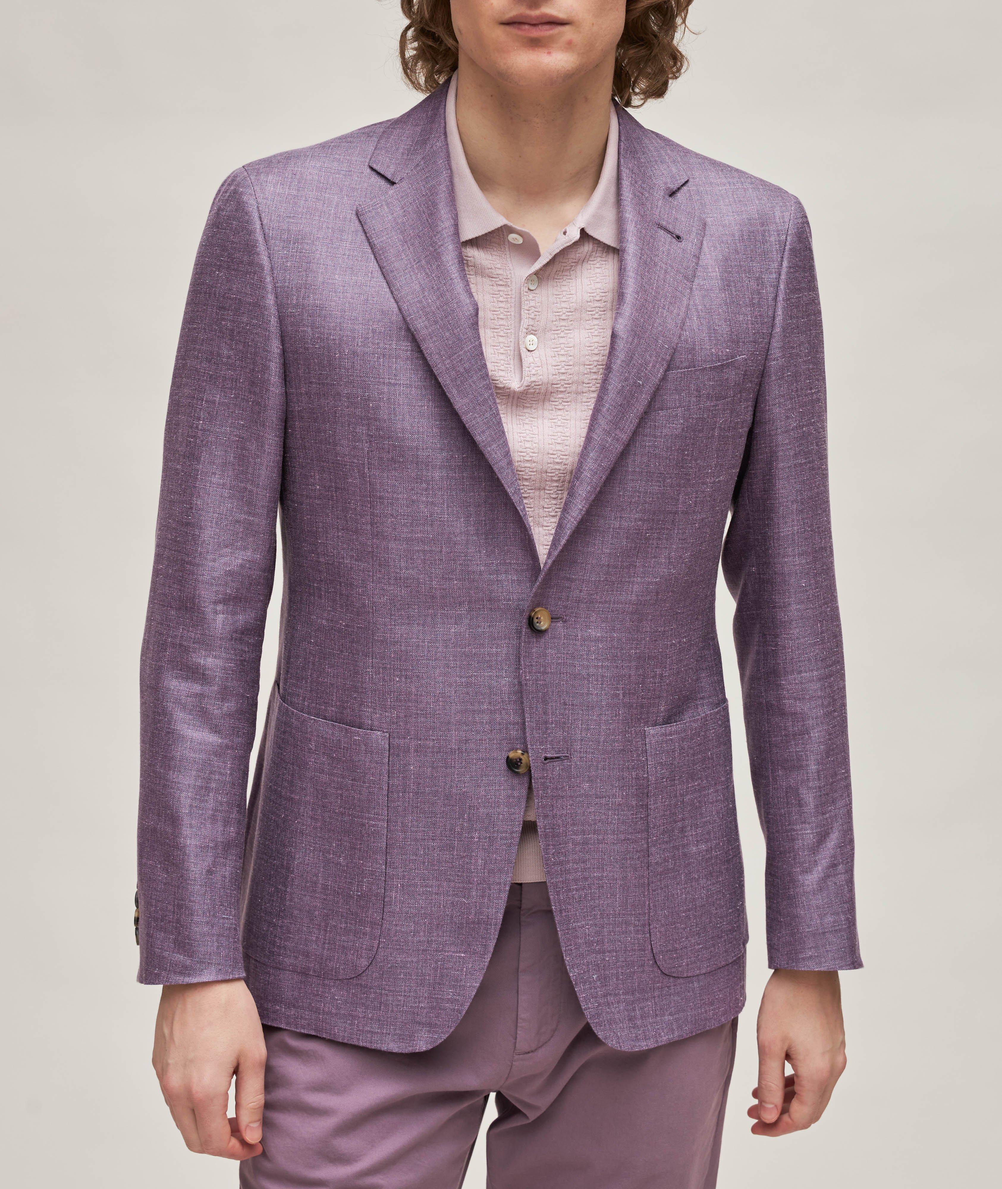 Kei Textured Wool, Silk & Linen Sport Jacket image 1