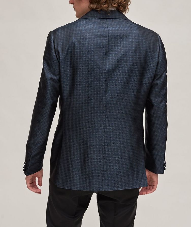 Pura Seta Tonal Damask Silk Tuxedo Jacket image 2