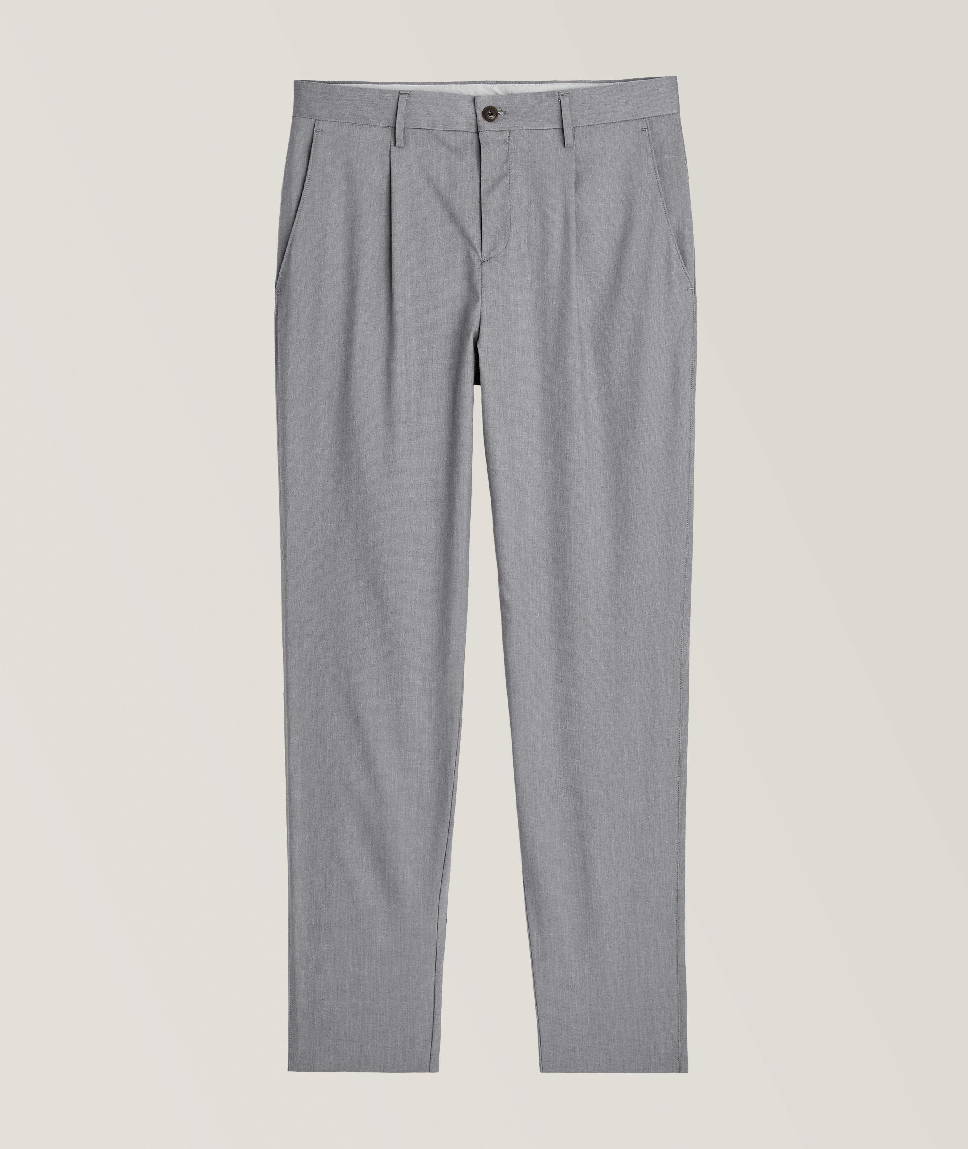 Canali Micro Twill Stretch-Cotton Pants