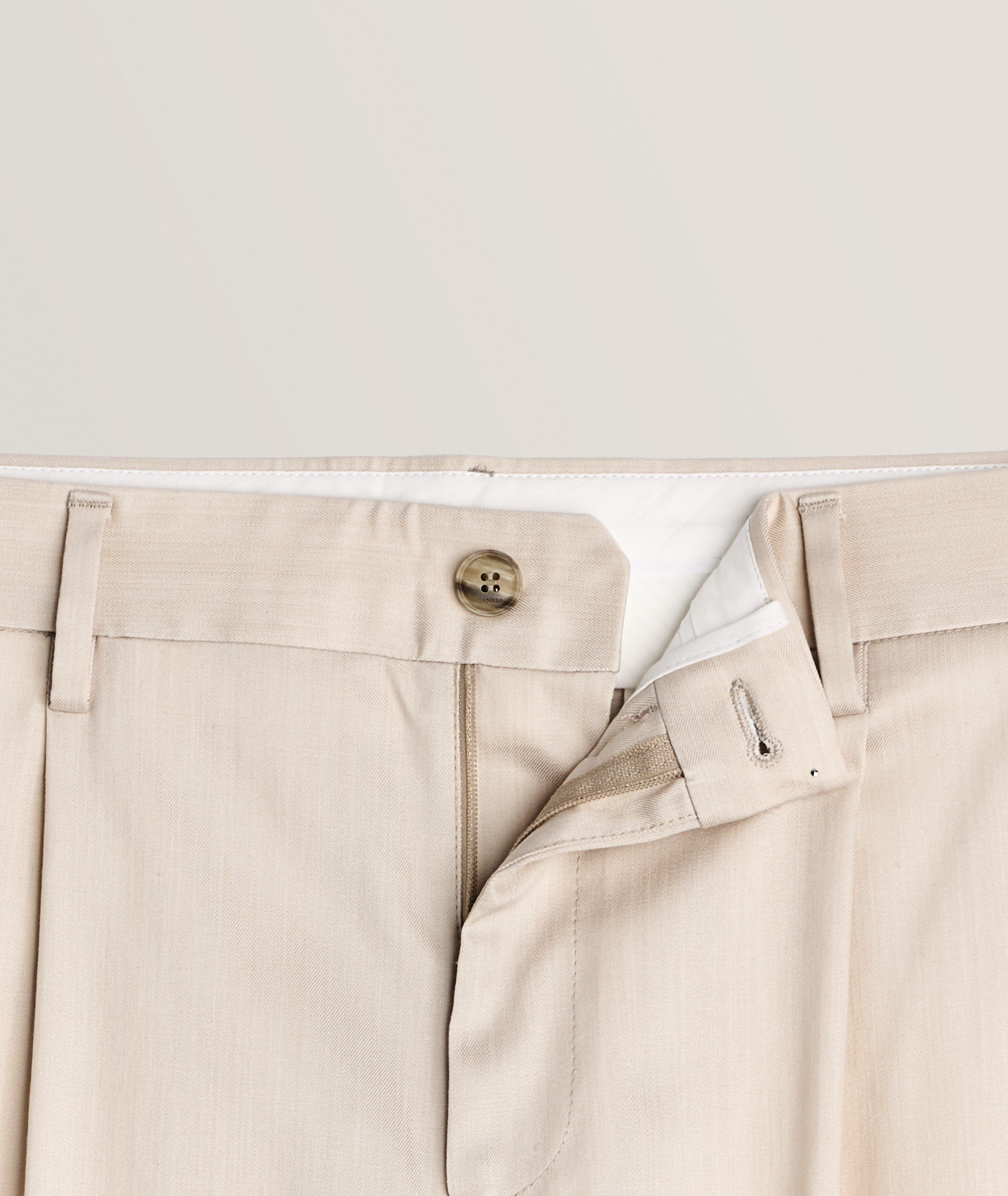 Pantalon habillé uni en mélange de lyocell et de coton image 1