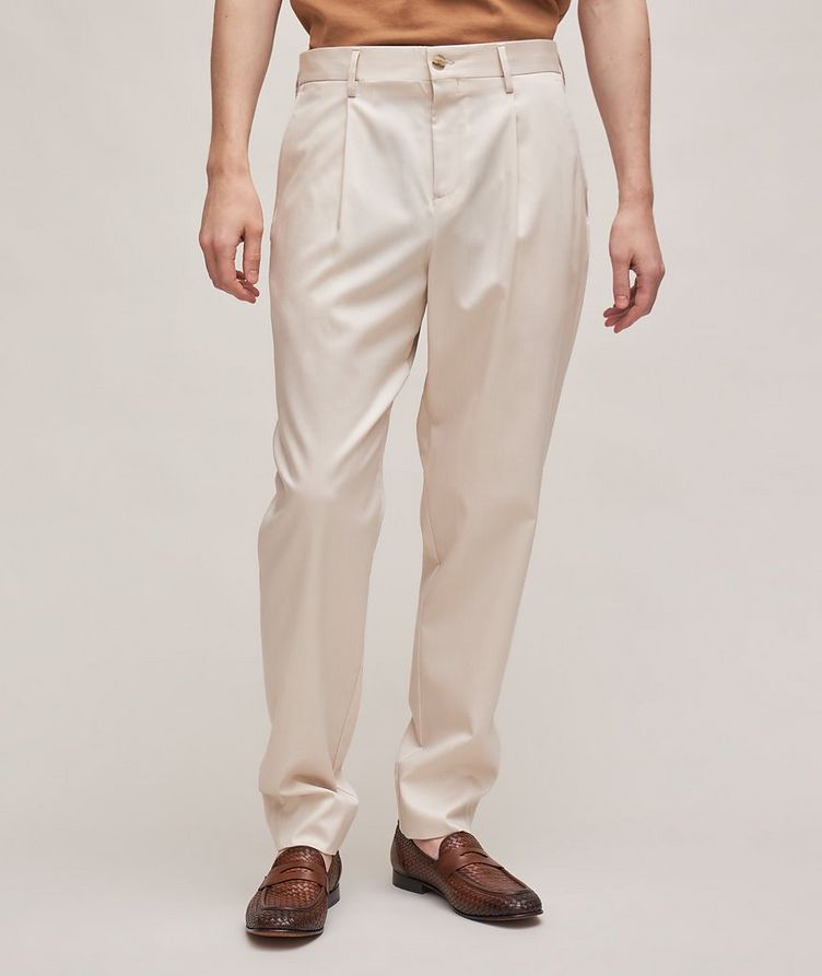 Solid Stretch-Lyocell Dress Pants image 2