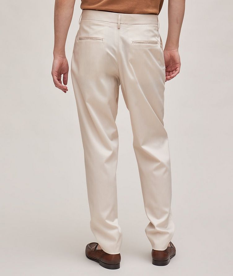 Pantalon habillé uni en mélange de lyocell et de coton image 3