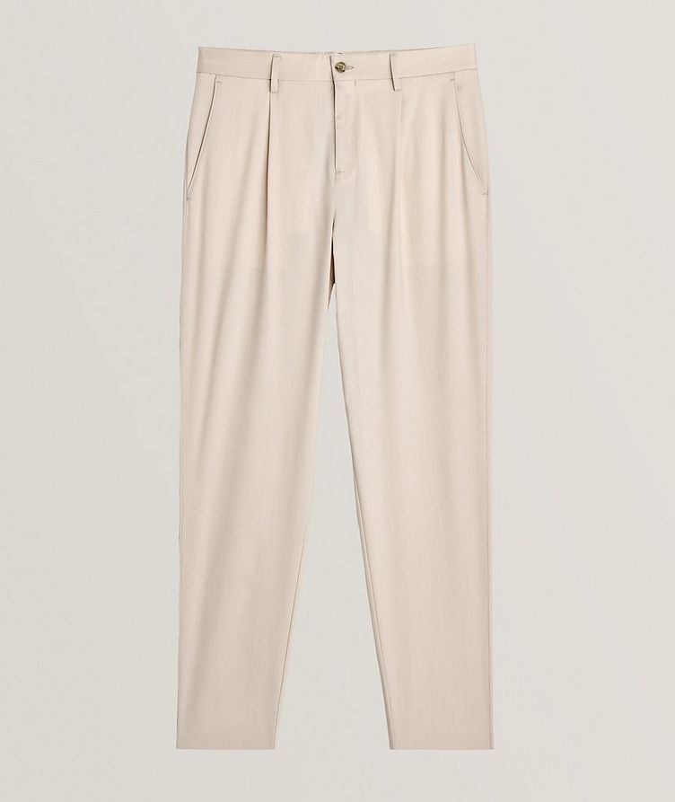Solid Stretch-Lyocell Dress Pants image 0