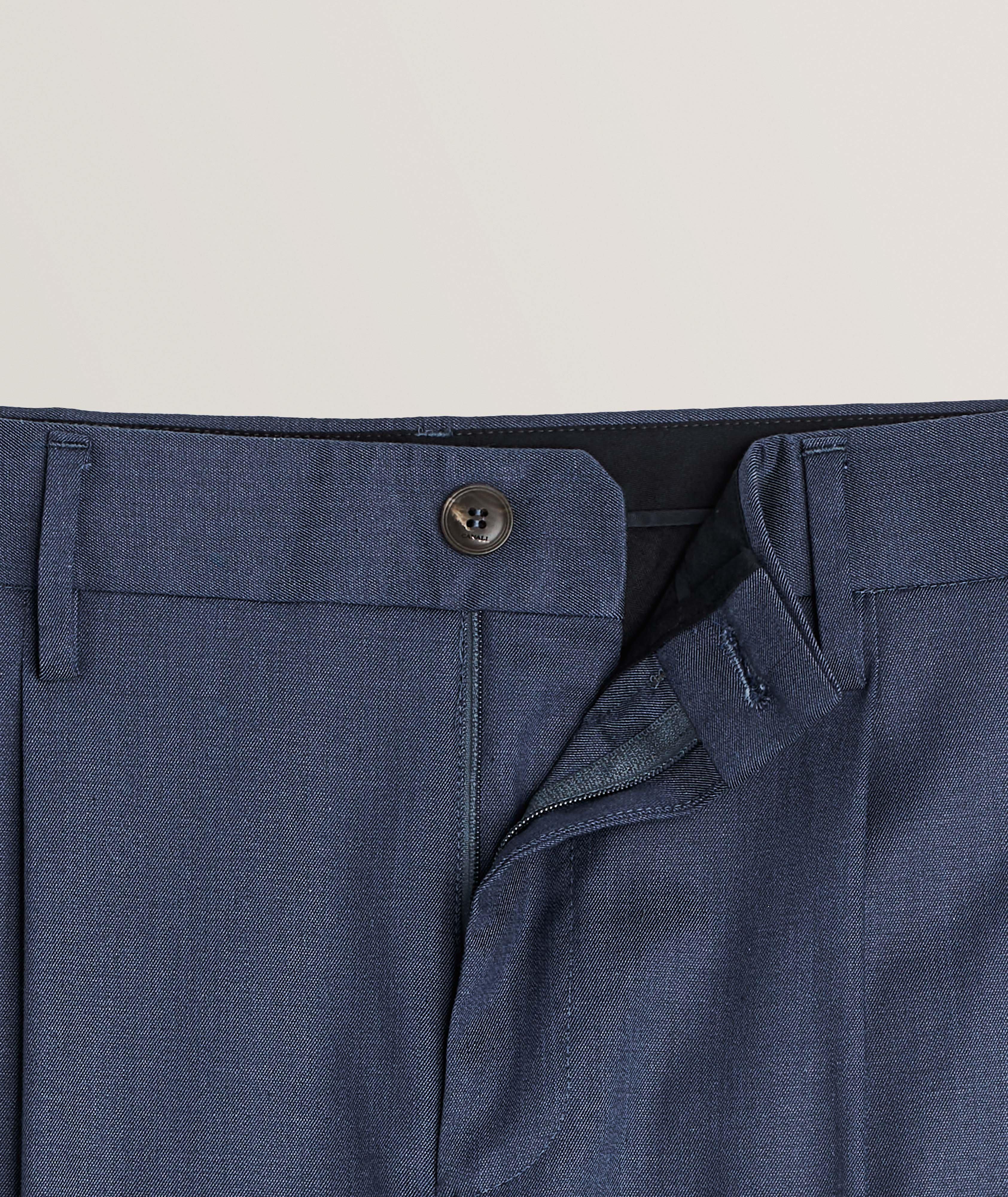 Pantalon habillé uni en mélange de lyocell et de coton image 1