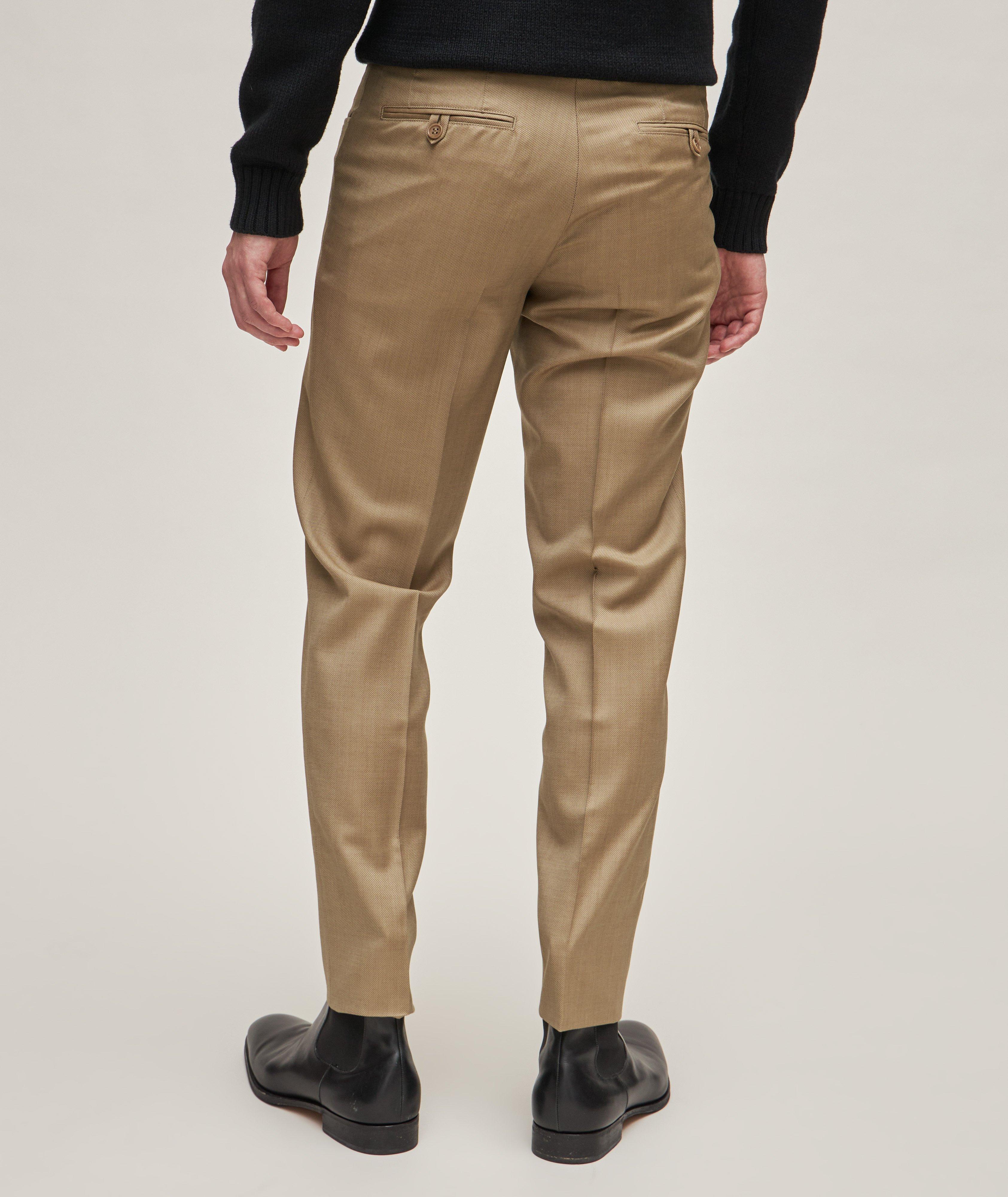 Kane Micro-Patterned Stretch-Cotton Trousers