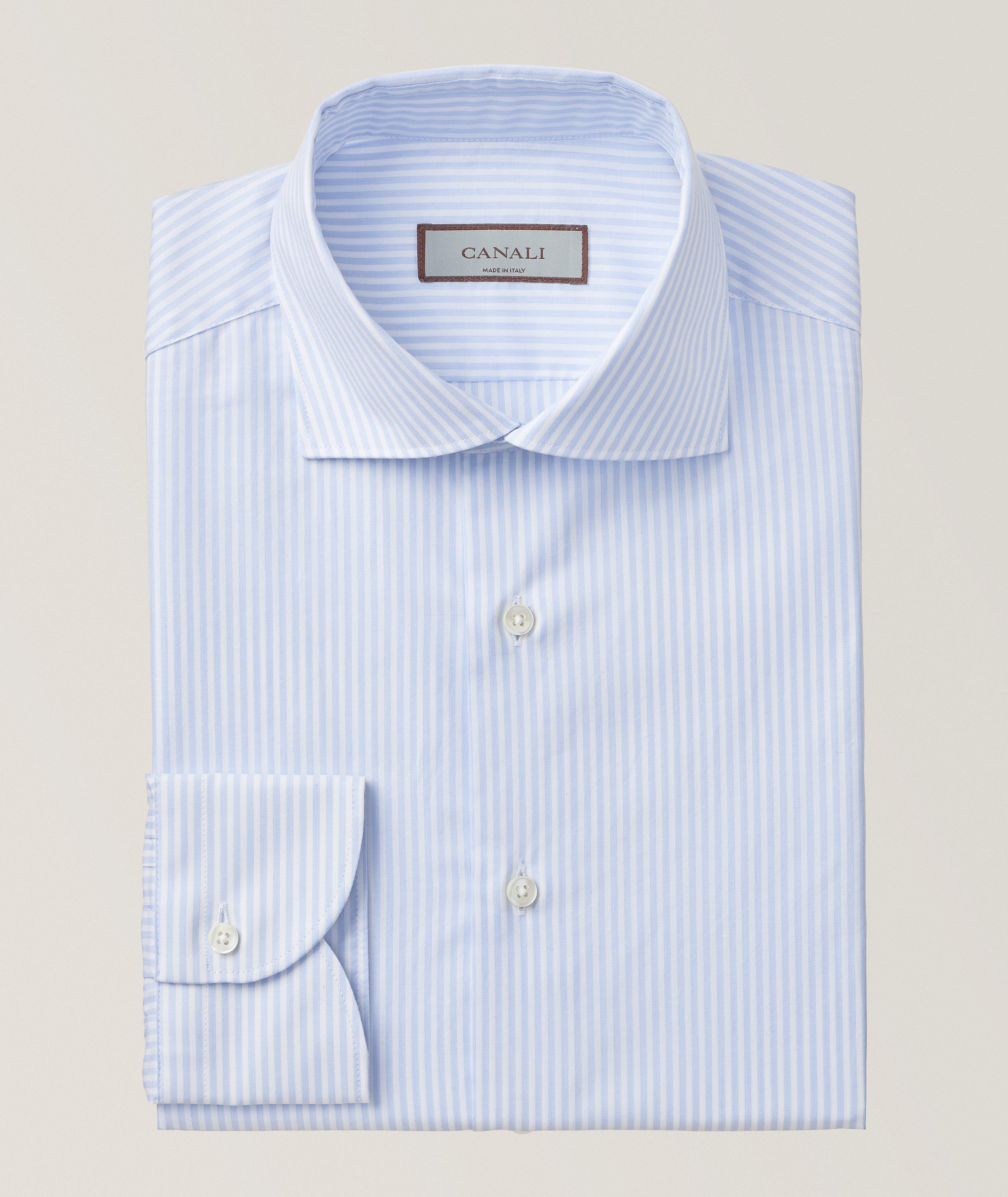 Slim-Fit Striped Dress Shirt