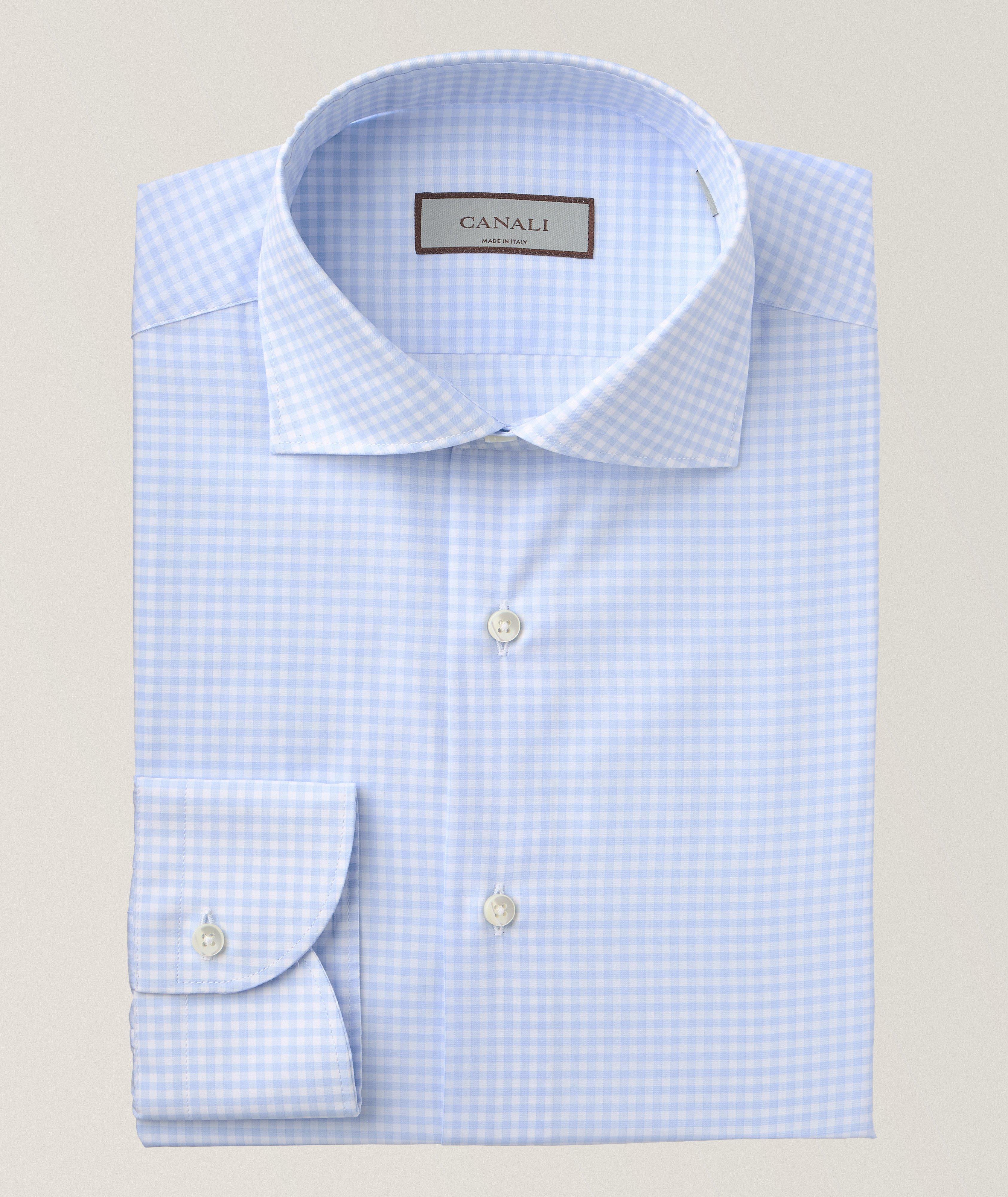 Canali slim fit dress hot sale shirt