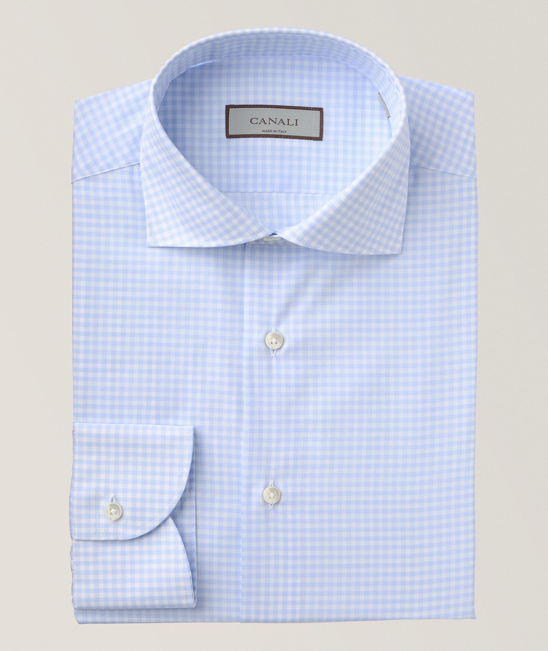 Chemise habillée à carreaux vichy de coupe amincie image 0