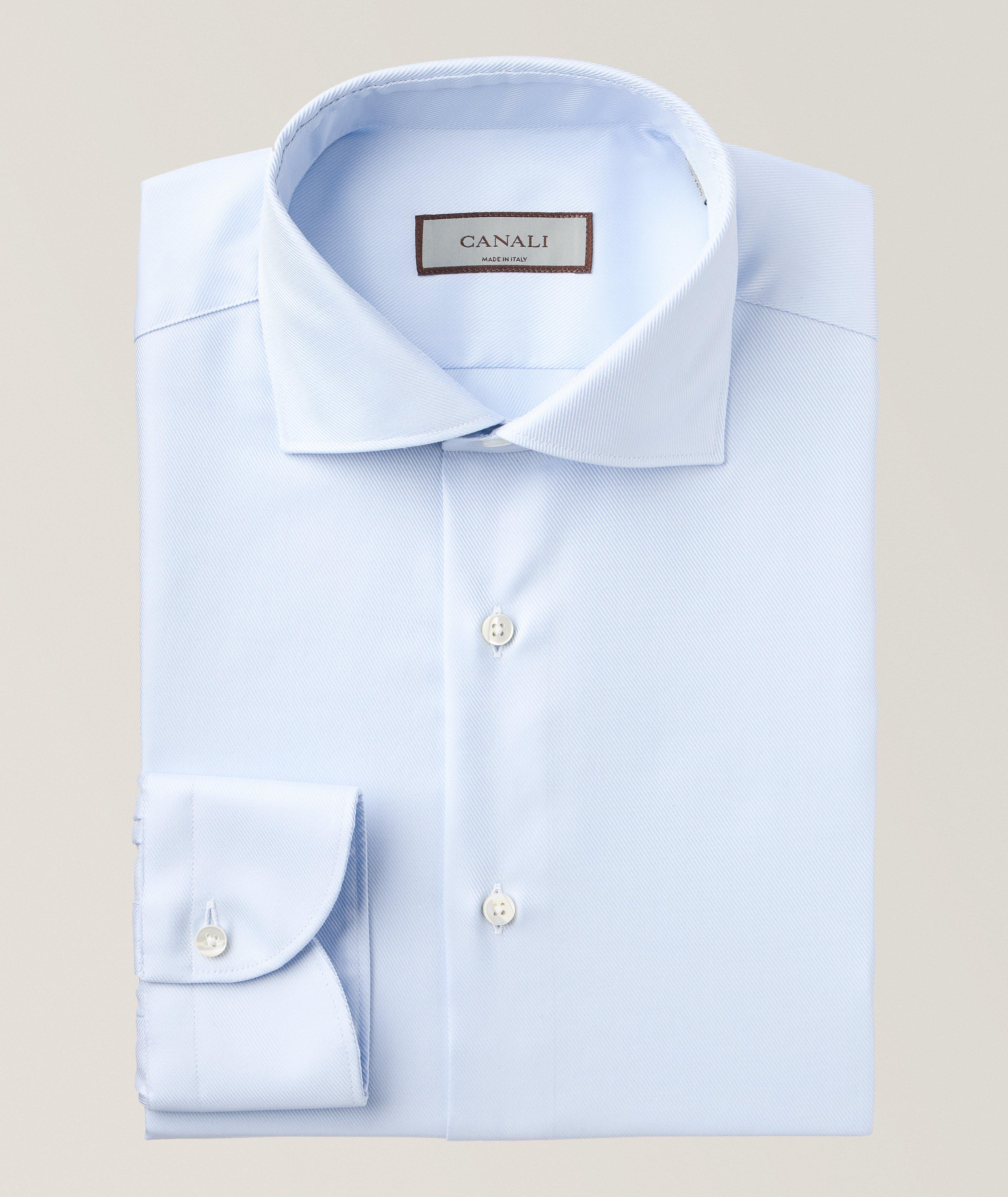 Canali Slim-Fit Diagonal Pattern Dress Shirt | Dress Shirts | Harry Rosen