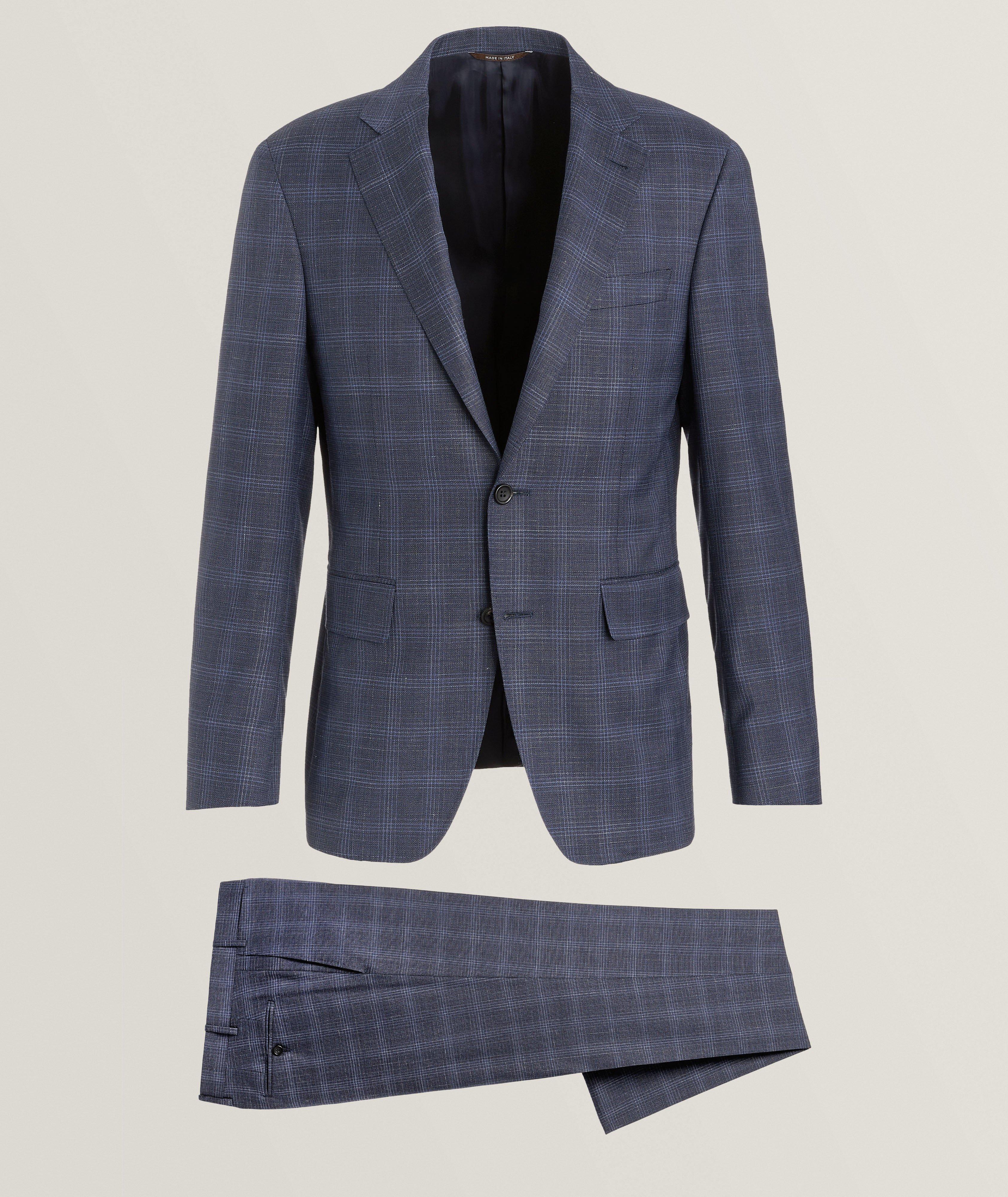 Kei Checkered Linen-Wool Suit image 0