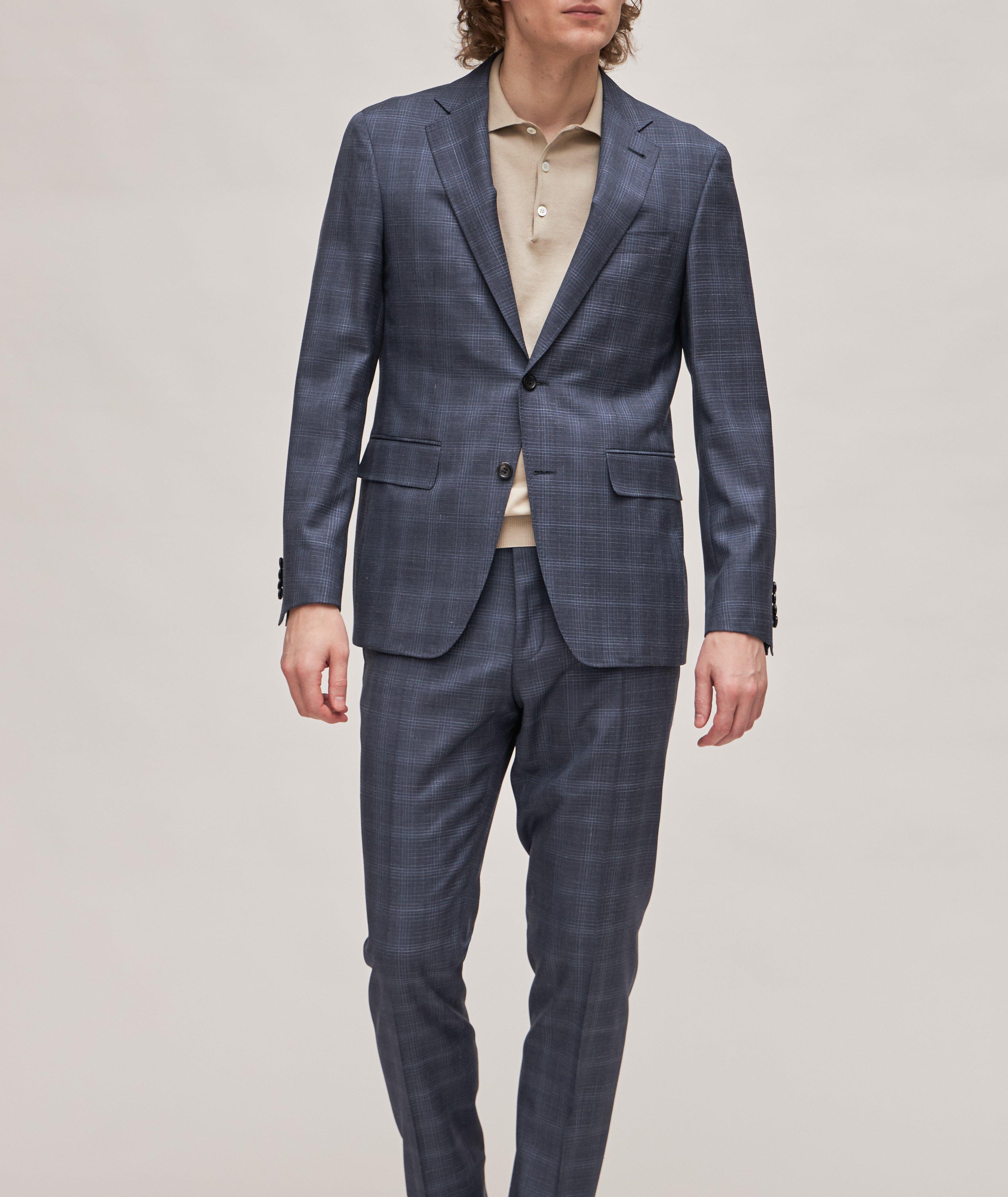 Kei Checkered Linen-Wool Suit image 1