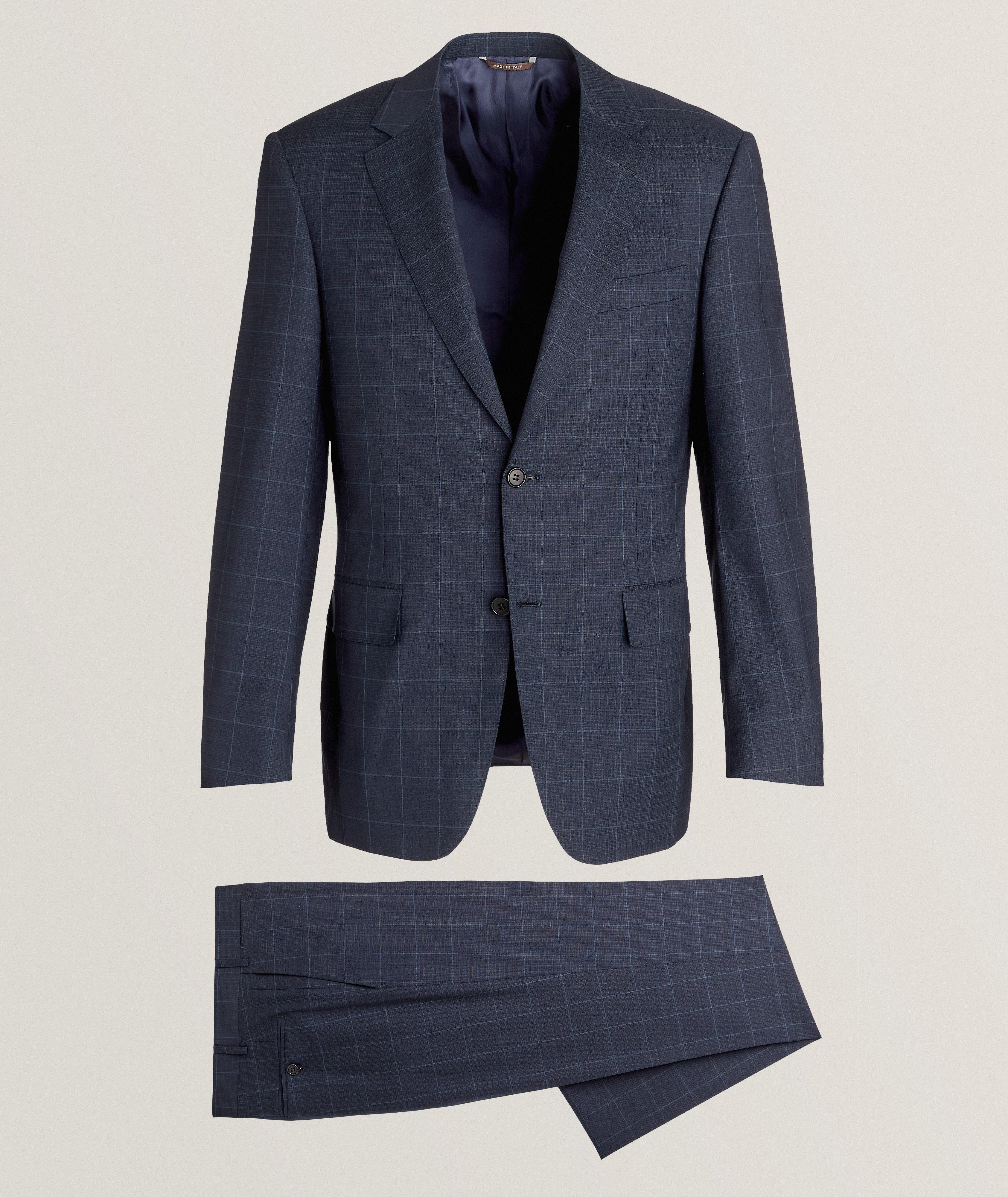 Black Edition Large Check Stretch-Wool Suit image 0