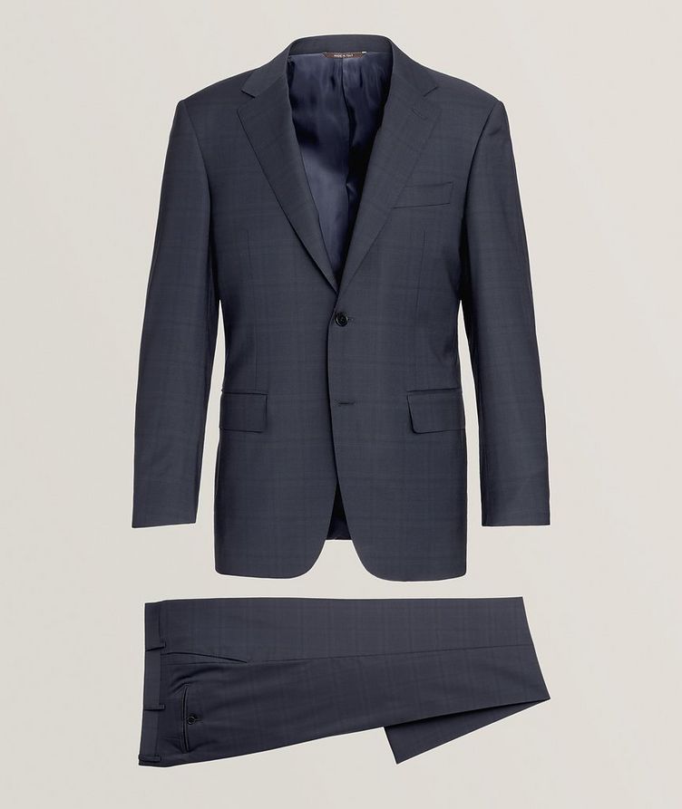 Black Edition Tonal Windowpane Stretch-Wool Suit image 0
