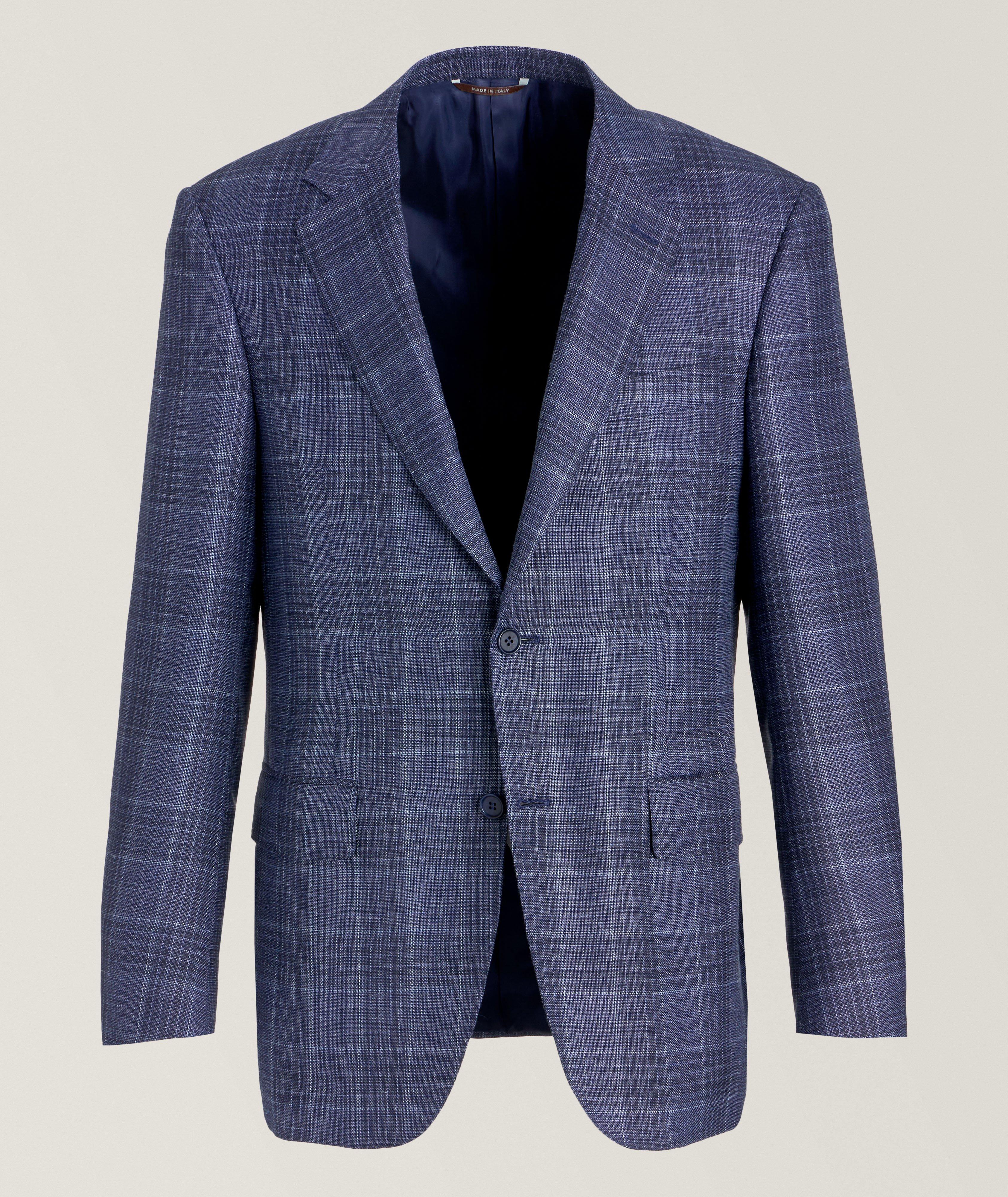 Checked Wool-Blend Sport Jacket