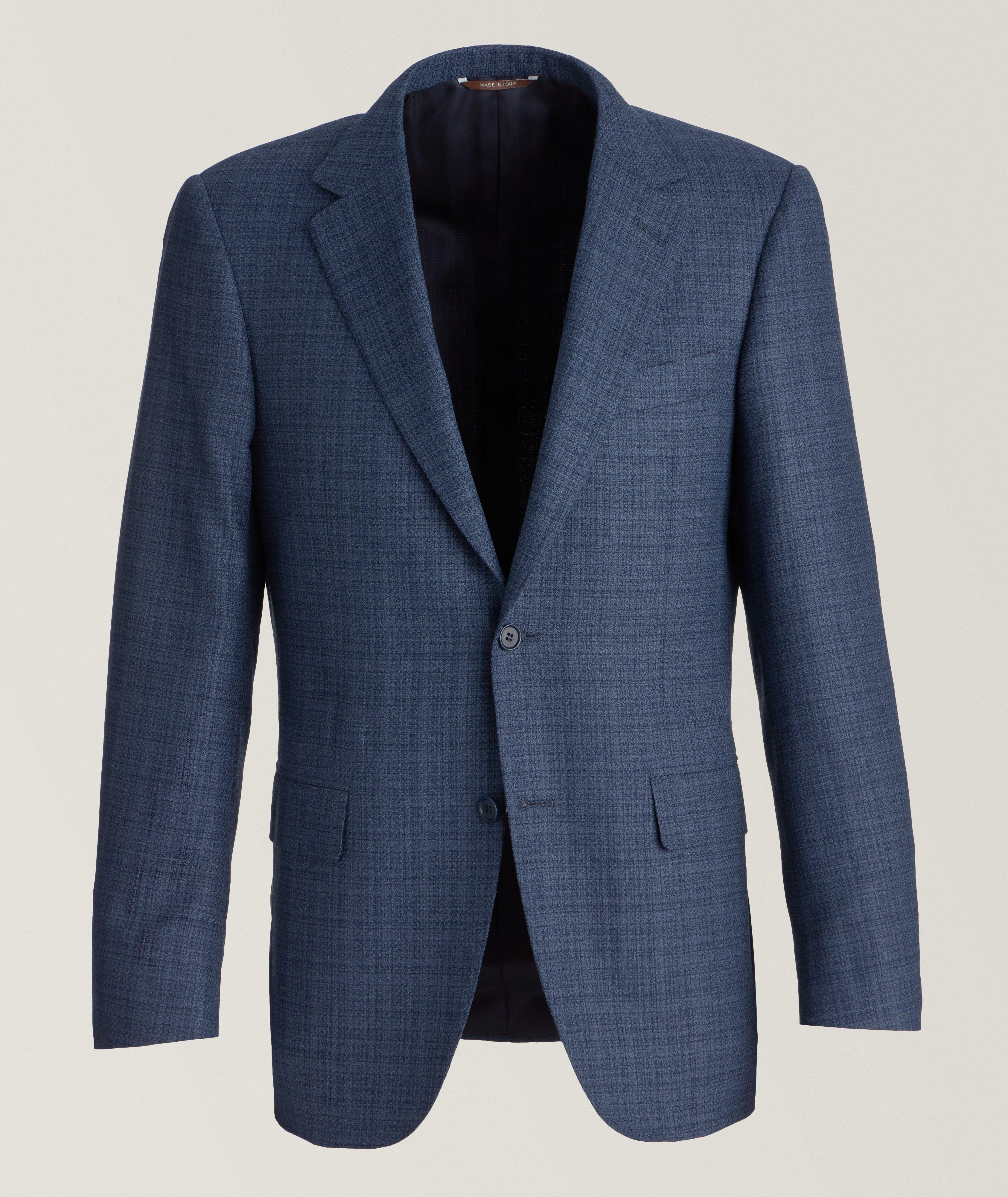 Textured Check Wool-Blend Sport Jacket image 0