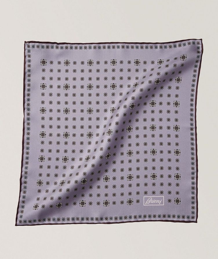 Neat Pattern Hand Rolled Silk Handkerchief image 0
