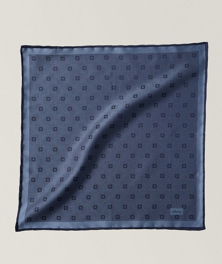 Diamond Pattern Hand Rolled Silk Handkerchief image 0