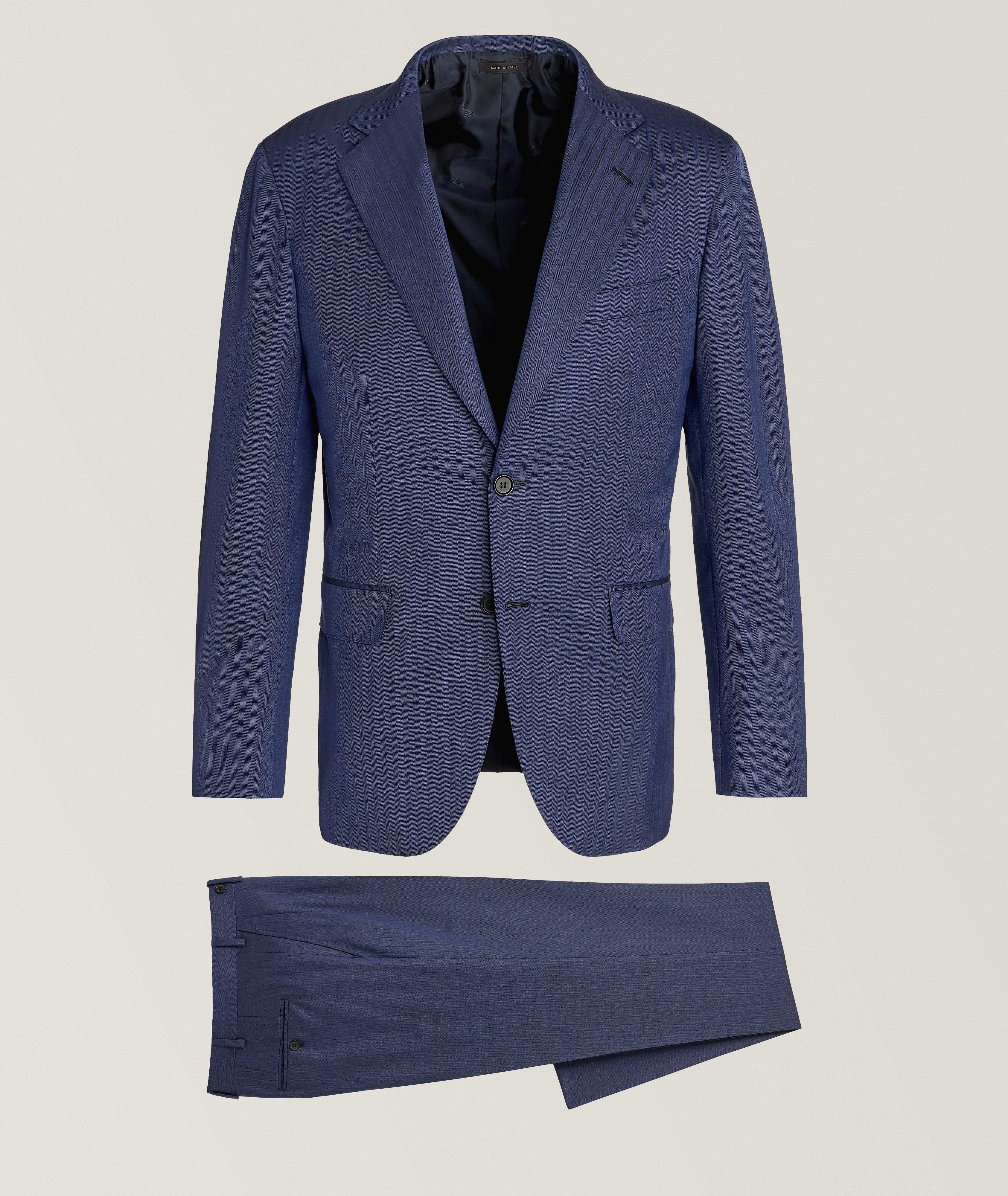 New Plume Herringbone Wool Suit