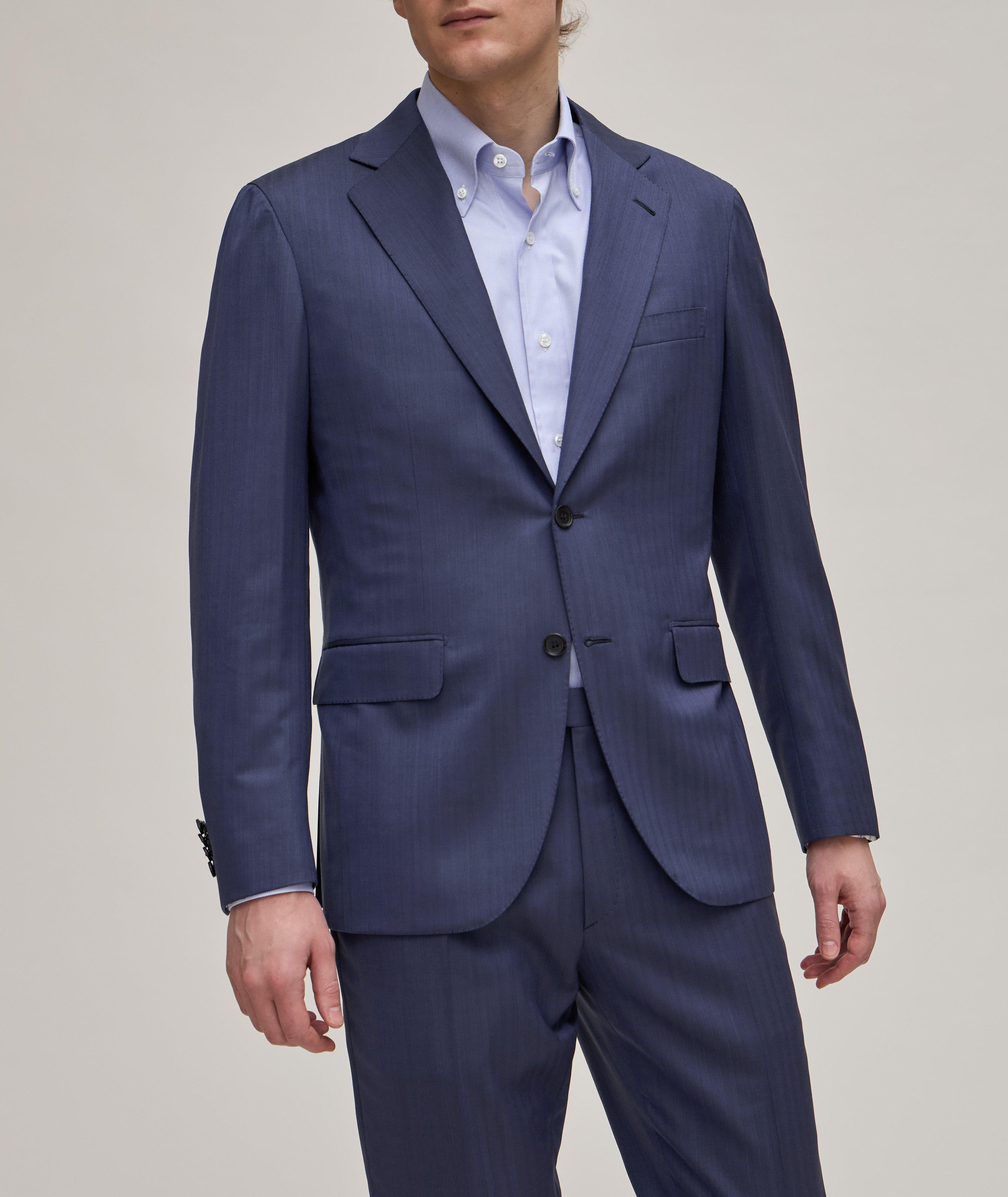 New Plume Herringbone Wool Suit image 1