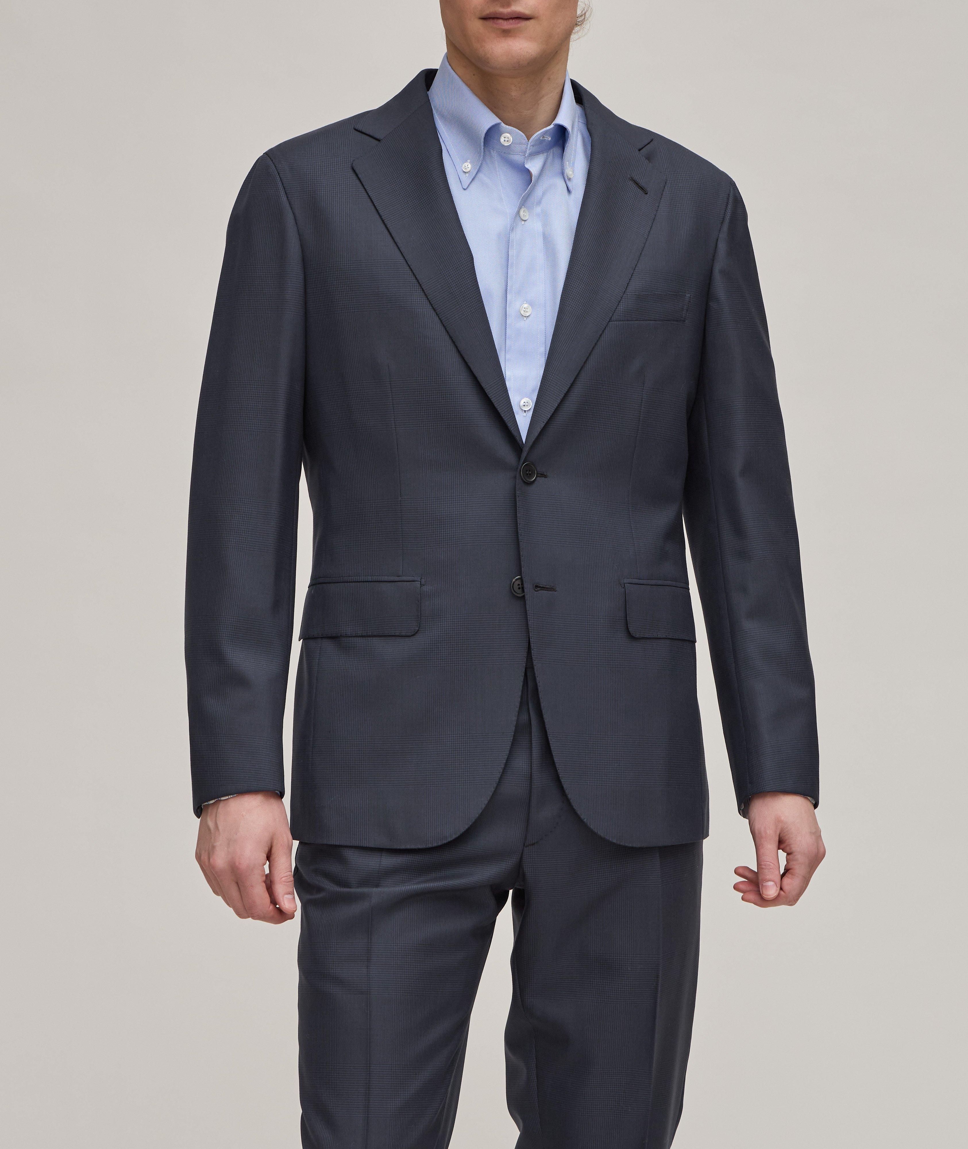 New Plume Windowpane Wool Suit