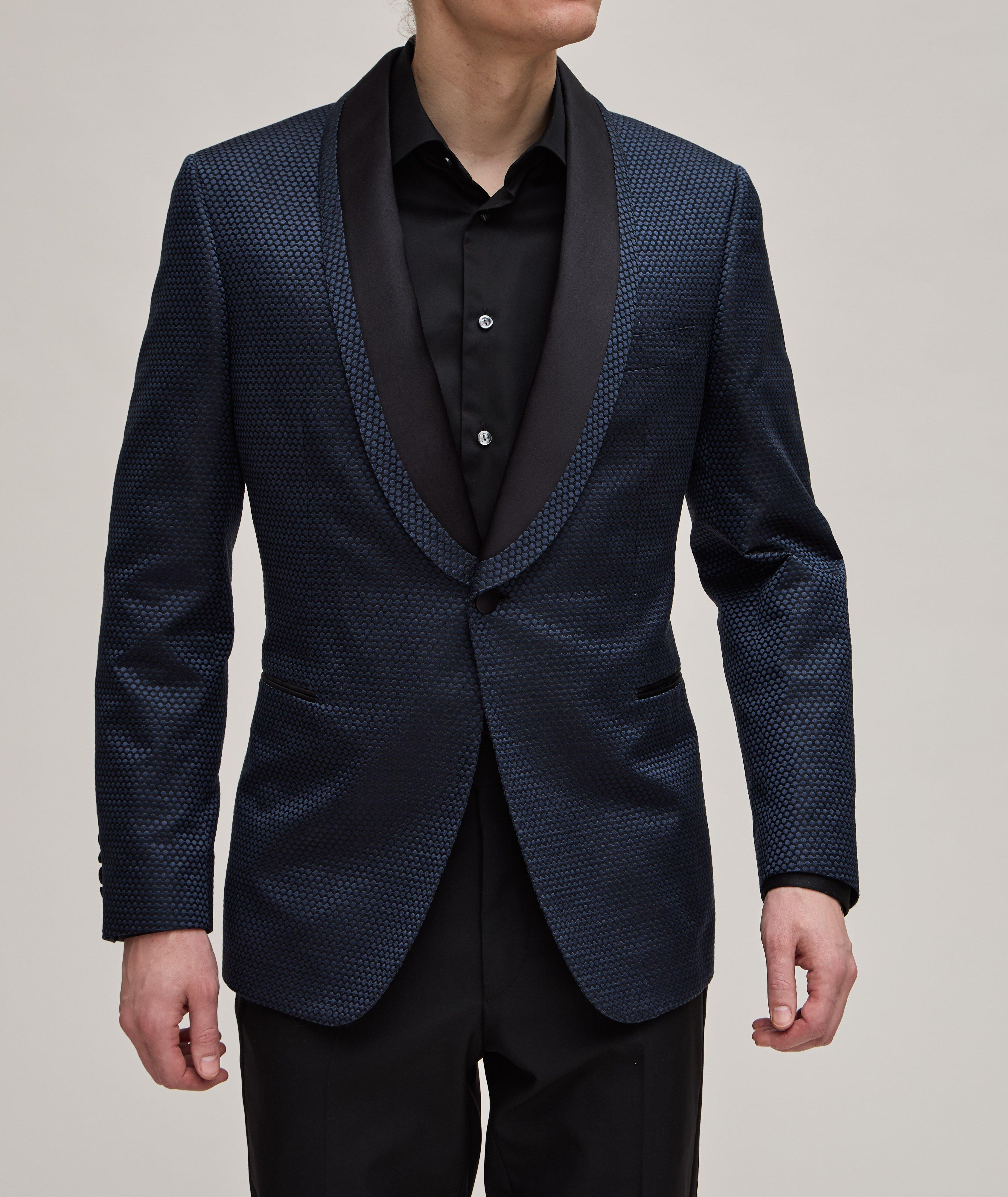 Micro Dot Jacquard Cotton-Silk Cocktail Jacket image 1