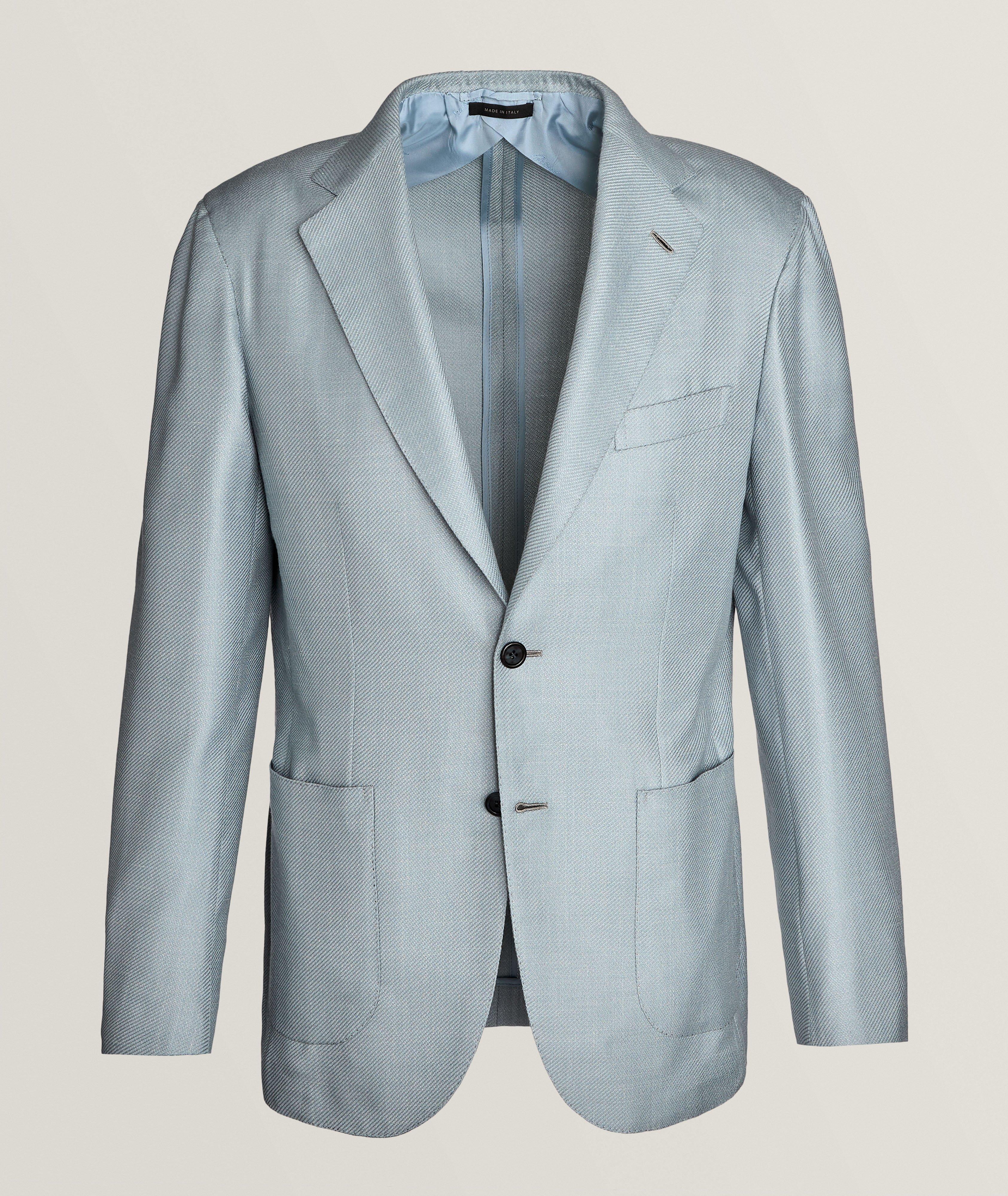 New Plume Textured Cashmere, Silk & Linen Sport Jacket image 0
