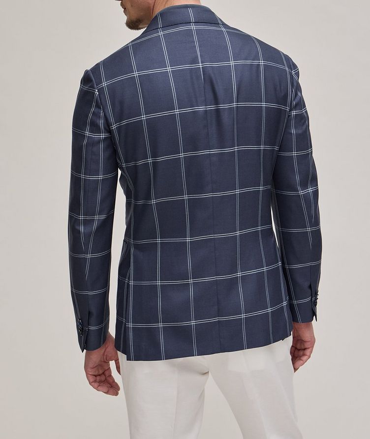 New Plume Large Check Cashmere-Silk Sport Jacket image 2