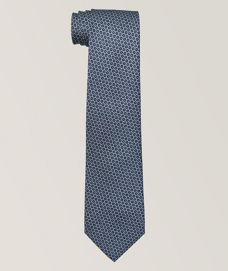 Cravate en soie à motif circulaire image 0