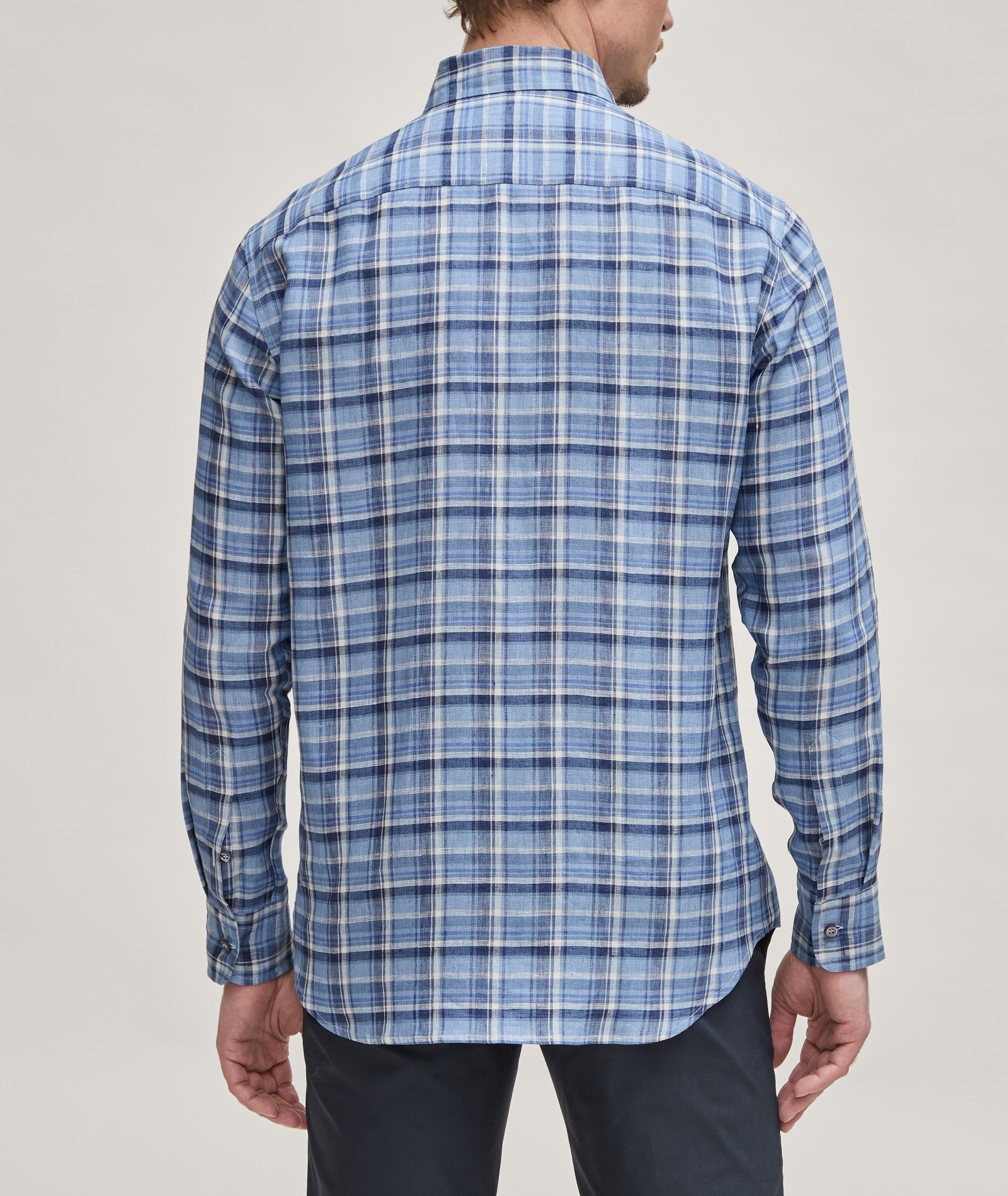 Checked Linen Sport Shirt image 2