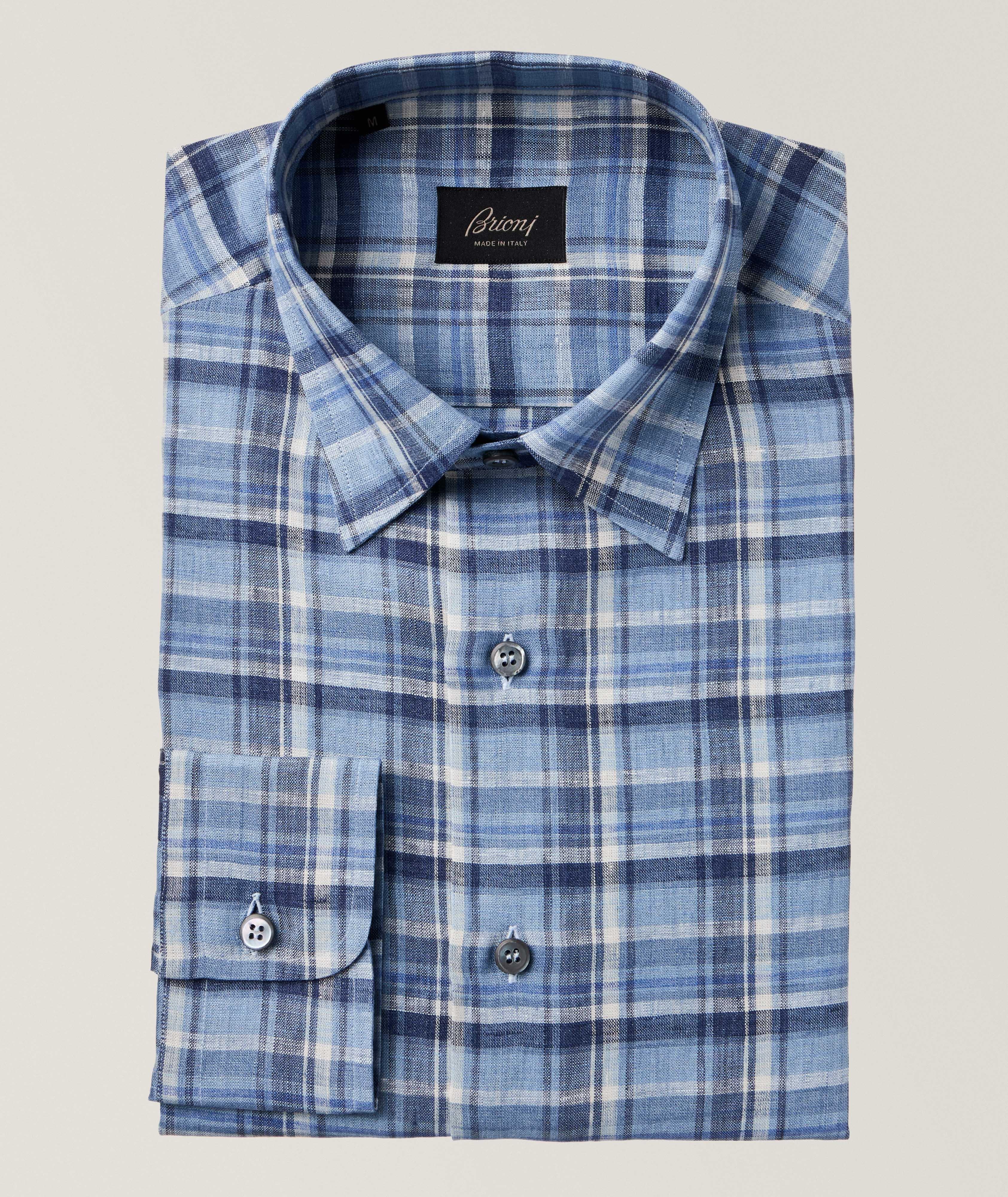 Checked Linen Sport Shirt image 0