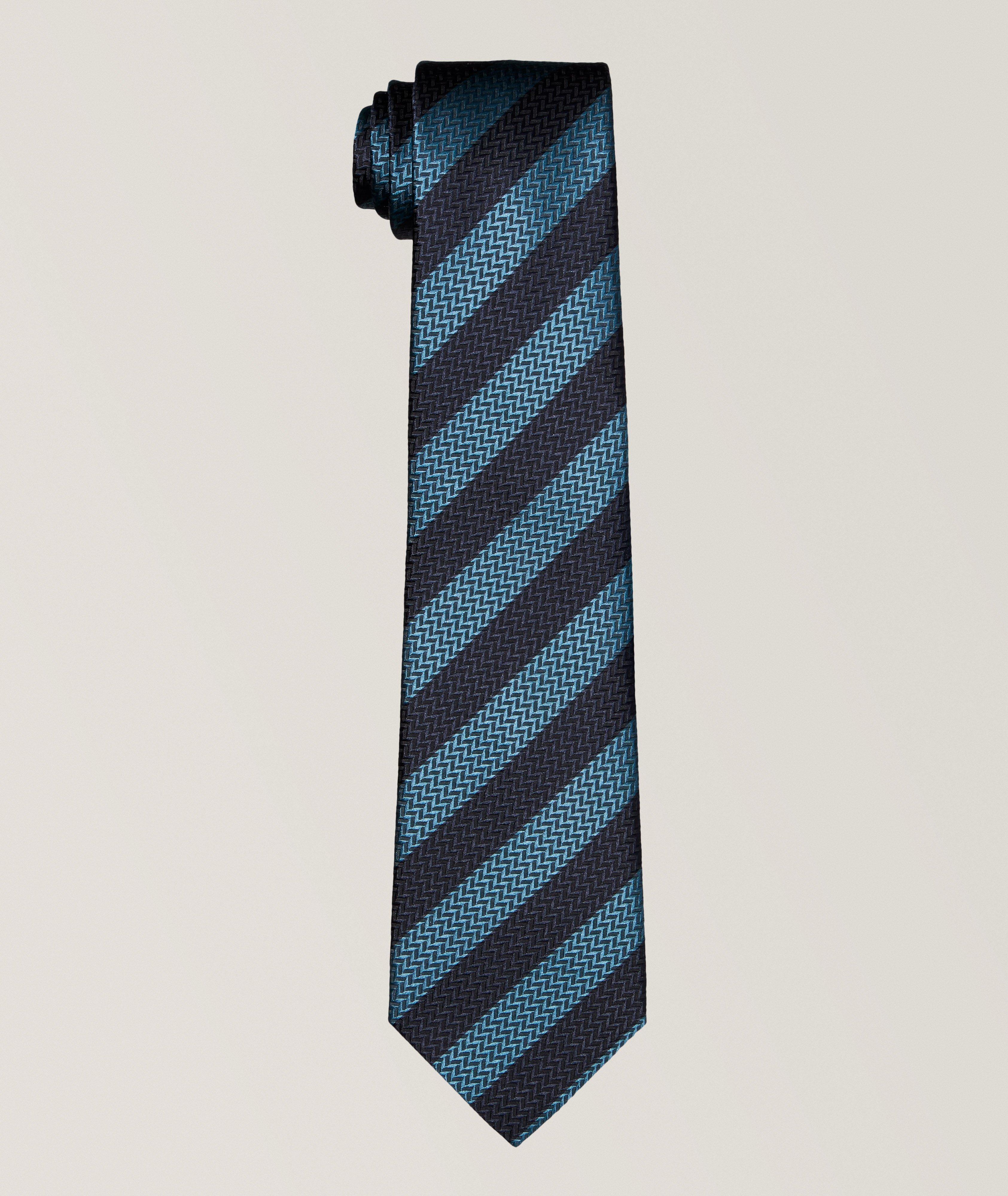 Striped Silk Tie  image 0