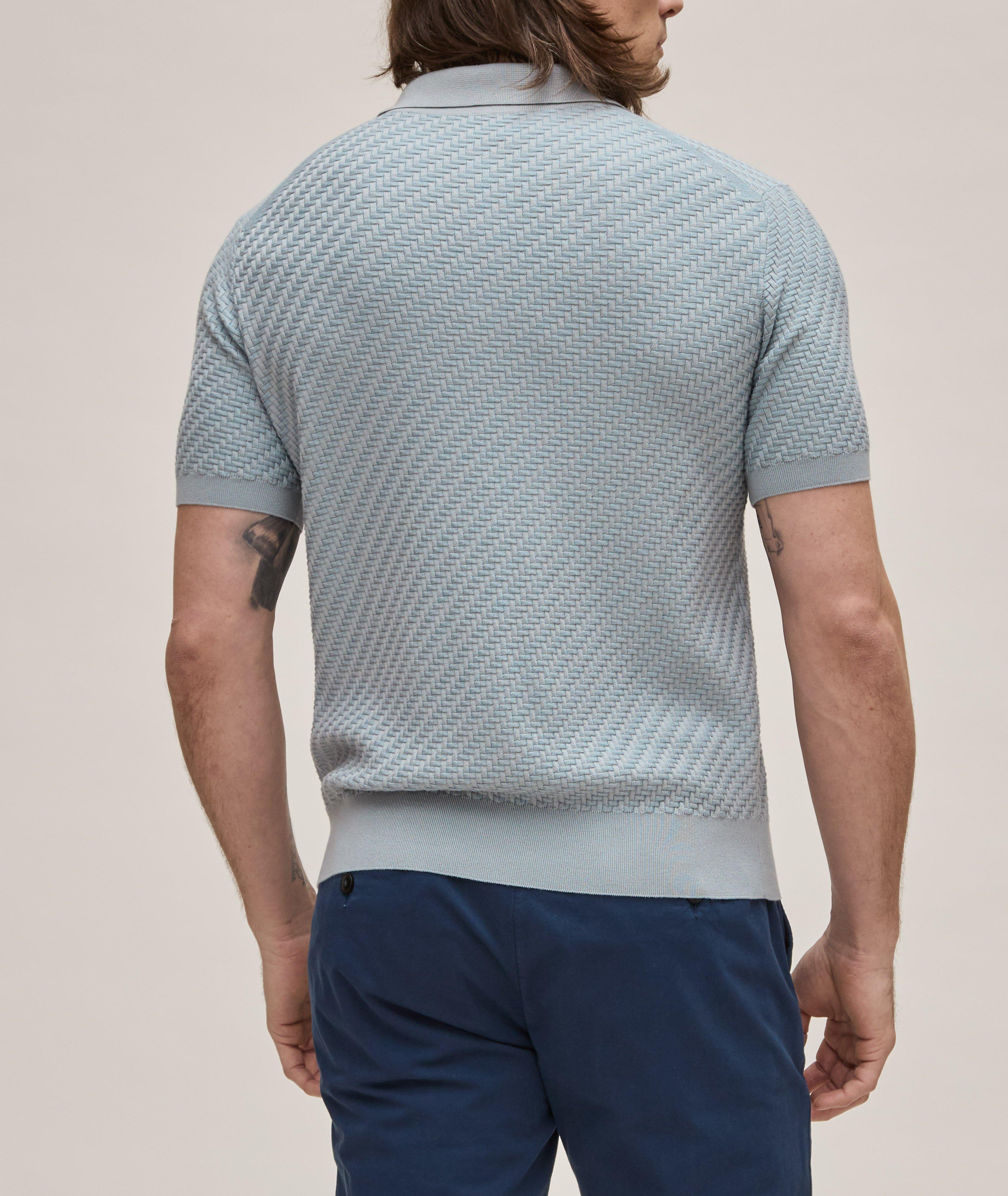 Con Lista Cotton, Silk & Cashmere Textured Polo  image 2