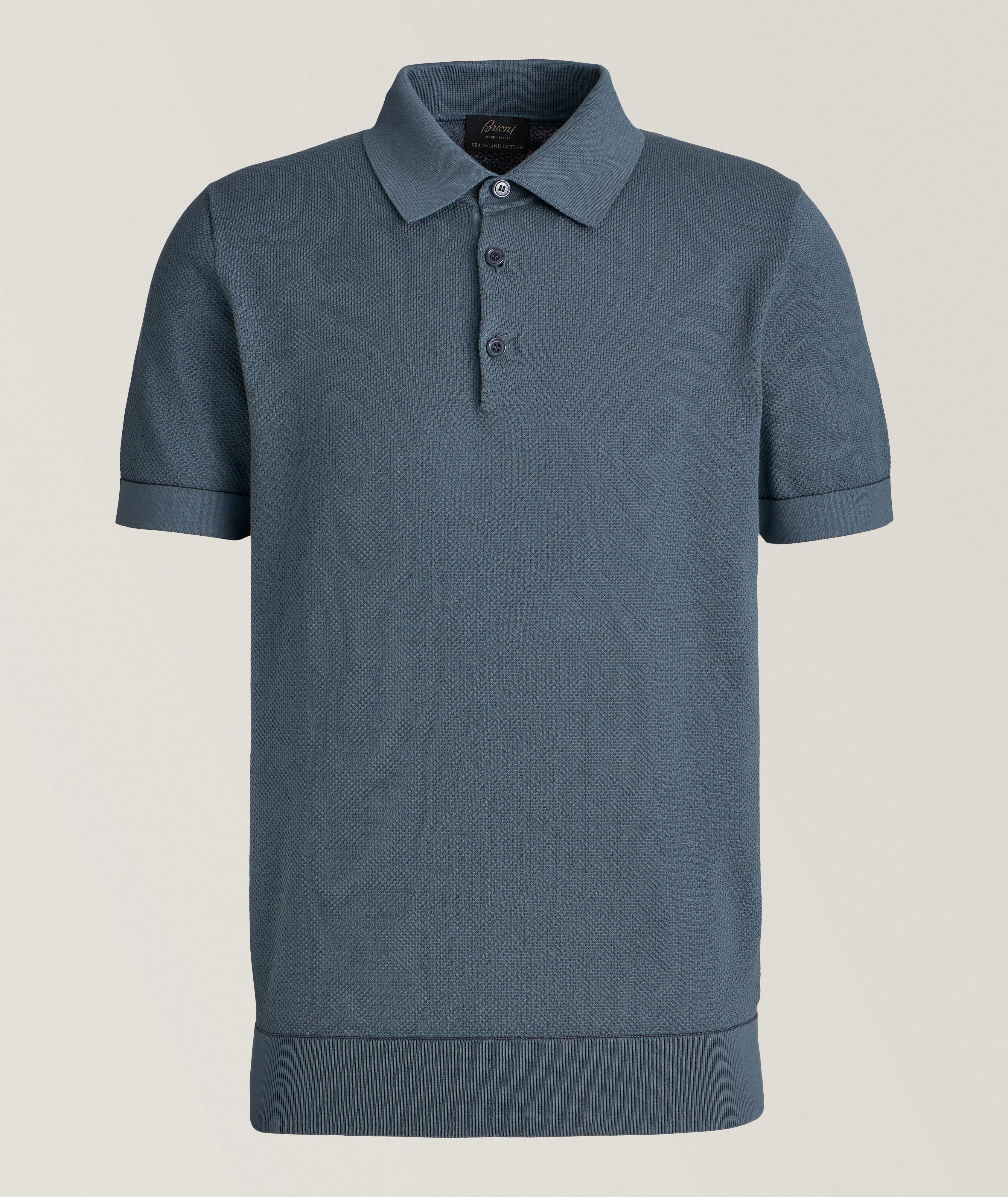 Textured Sea Island Cotton Polo