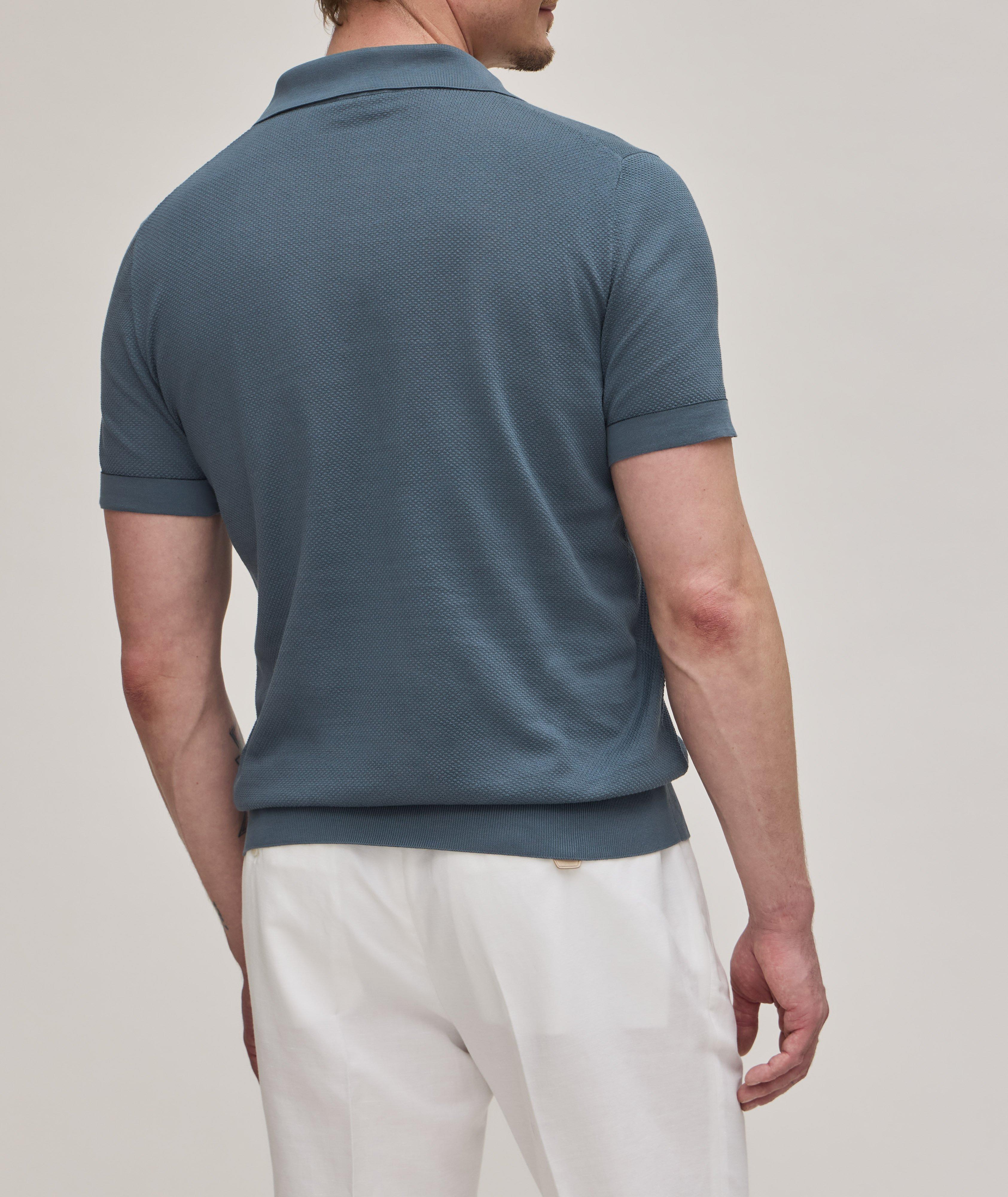 Textured Sea Island Cotton Polo image 4