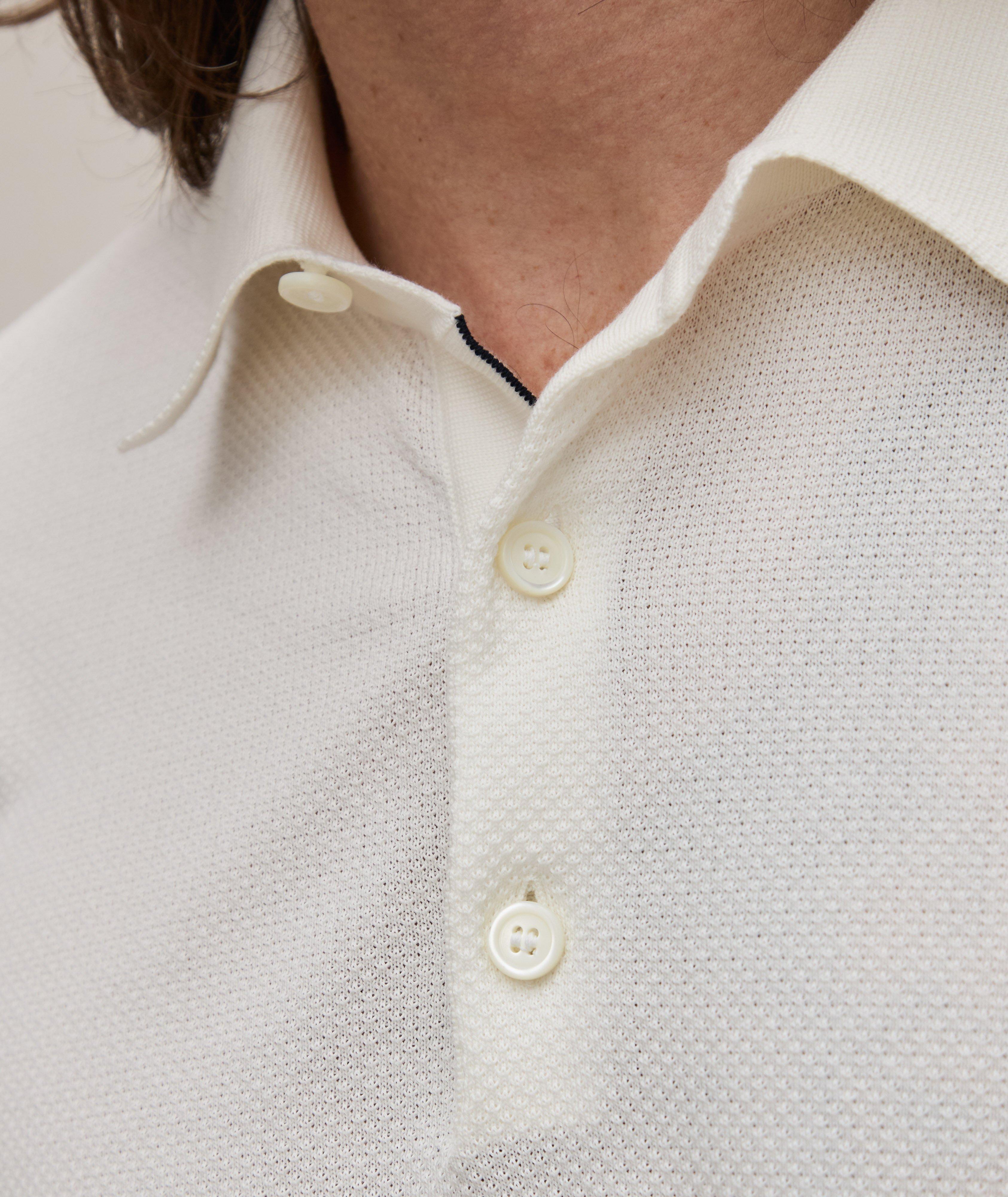 Textured Sea Island Cotton Polo image 3