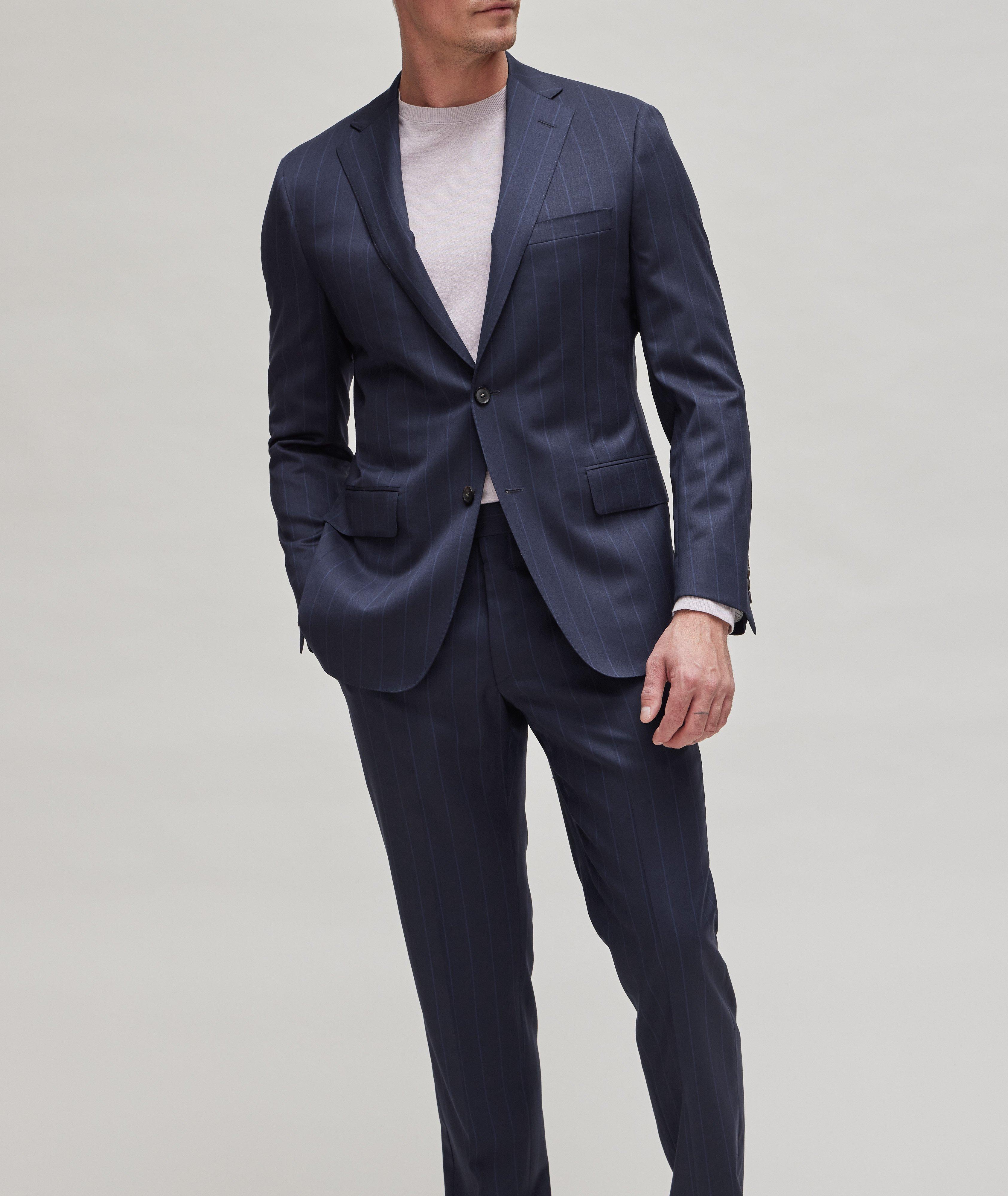 Cosmo Stripe Stretch-Wool Suit